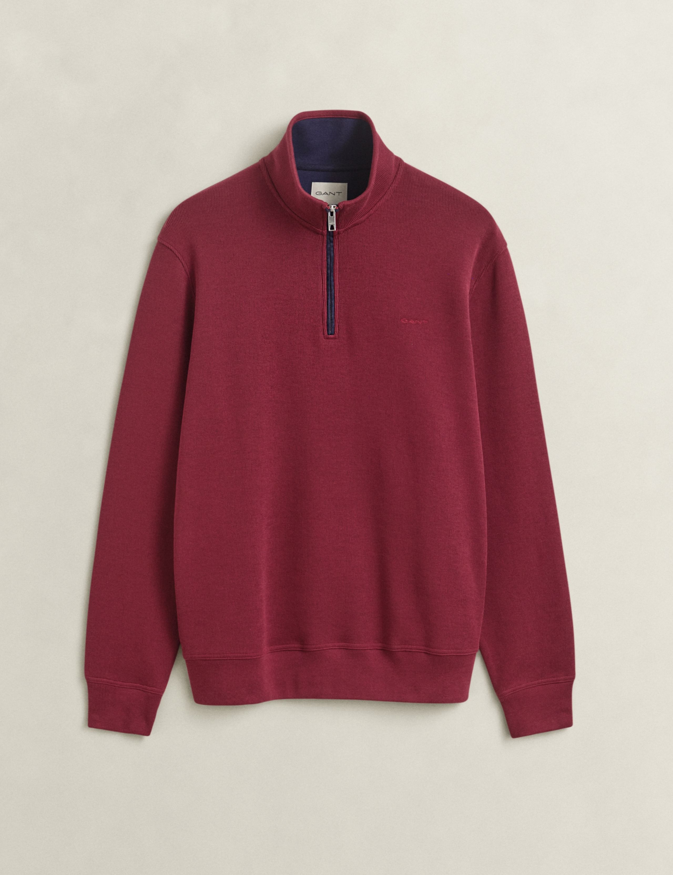 Pure Cotton Ribbed Half Zip Sweatshirt 2 of 5