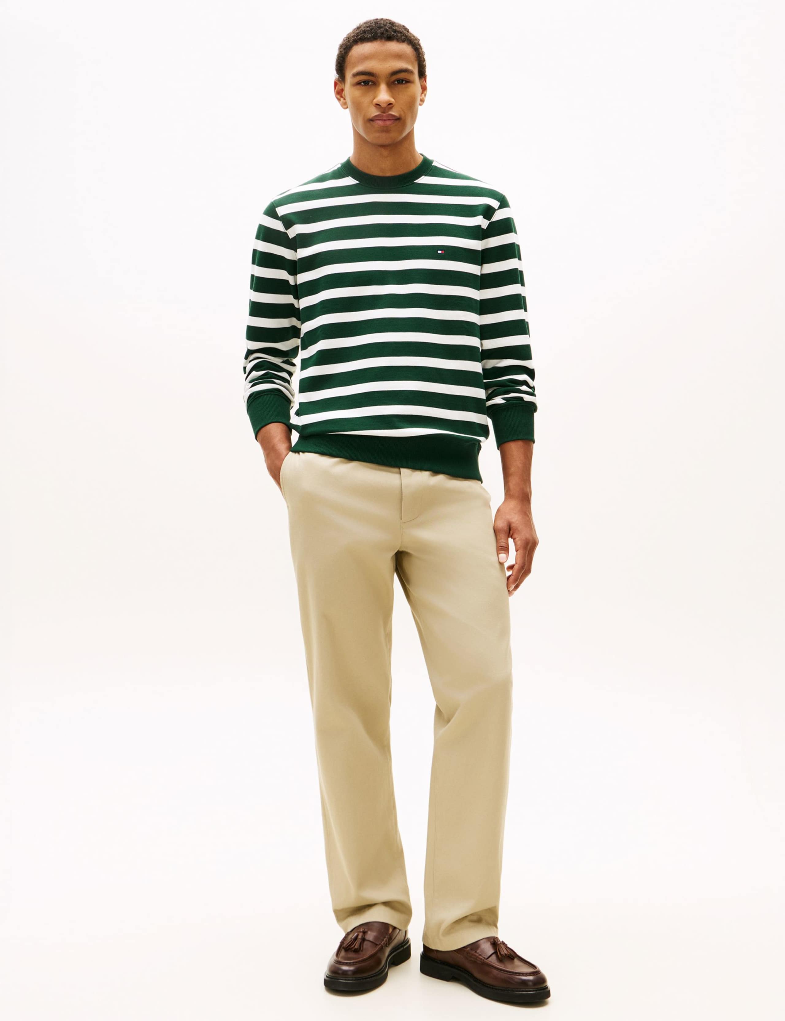 Pure Cotton Striped Crew Neck Sweatshirt 3 of 5