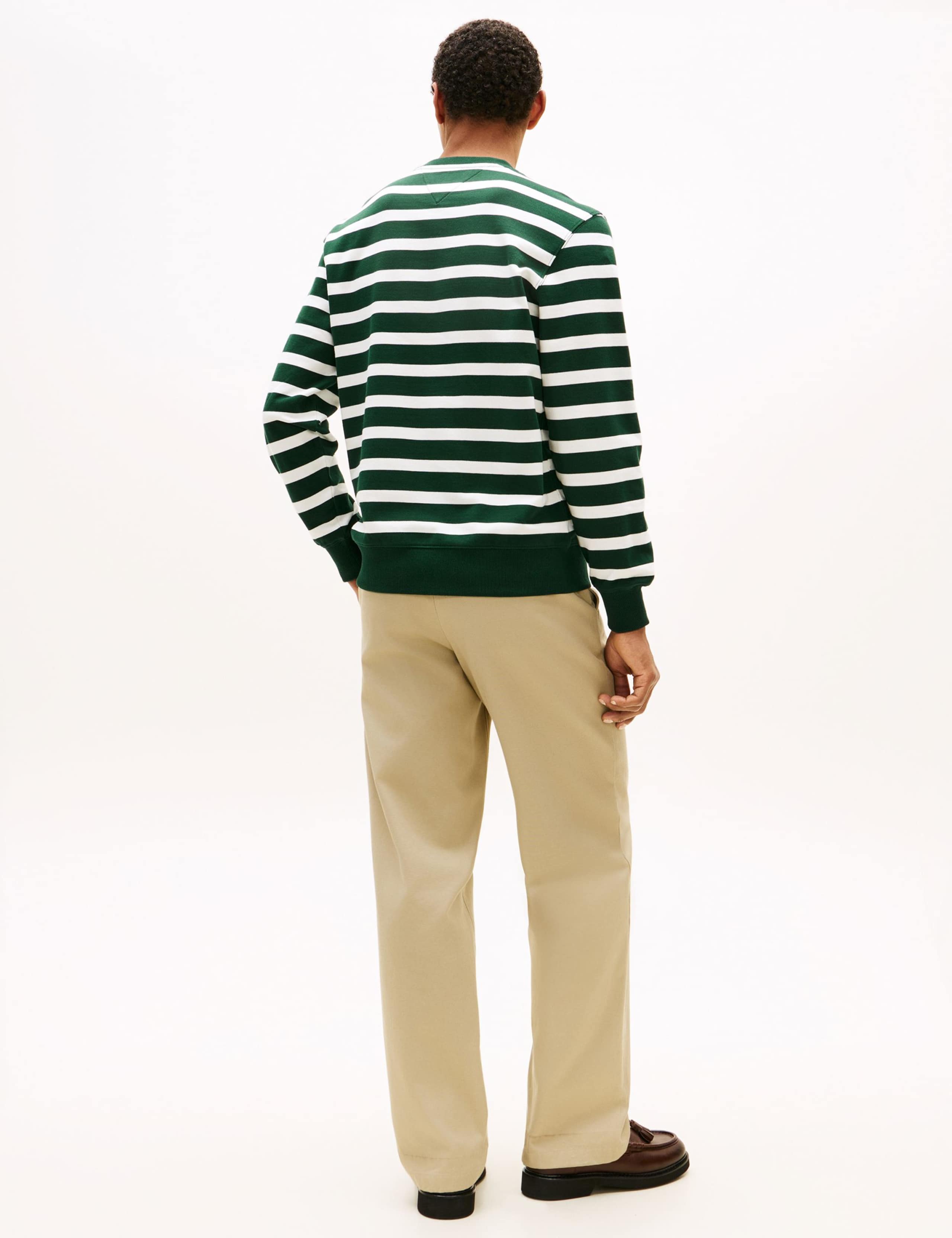 Pure Cotton Striped Crew Neck Sweatshirt 4 of 5