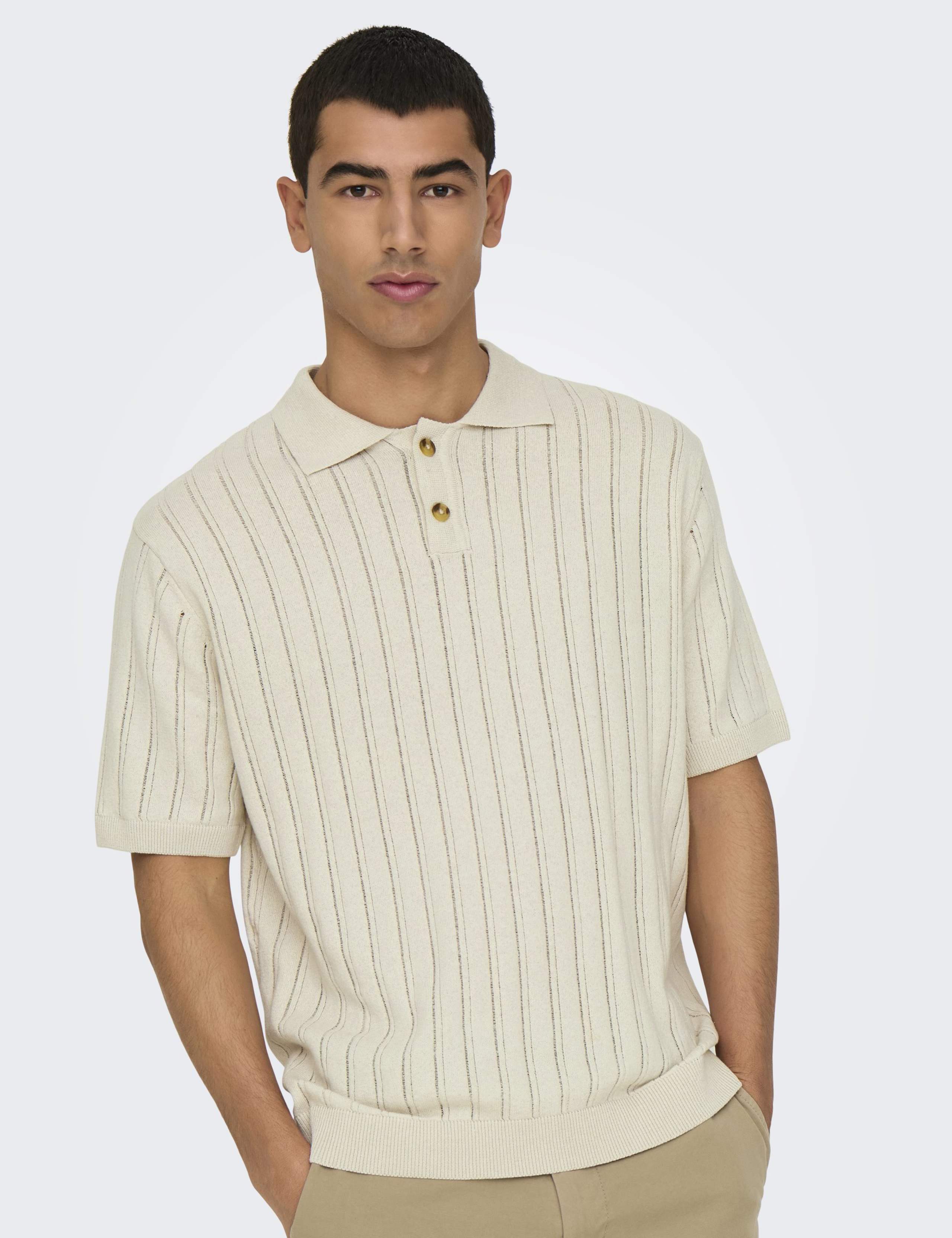 Cotton Rich Knitted Polo Shirt 3 of 5