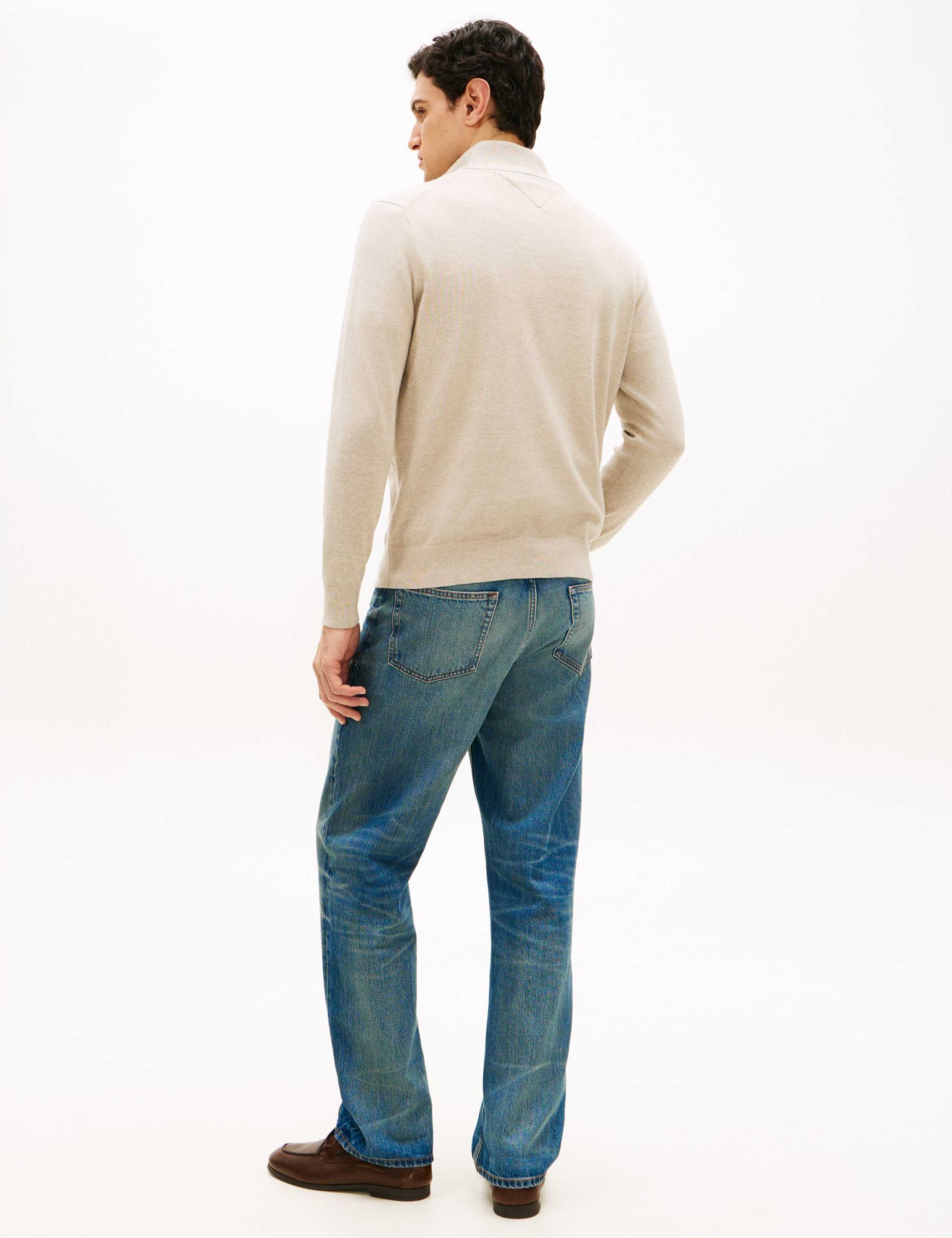 Pure Cotton Half Zip Jumper 4 of 5