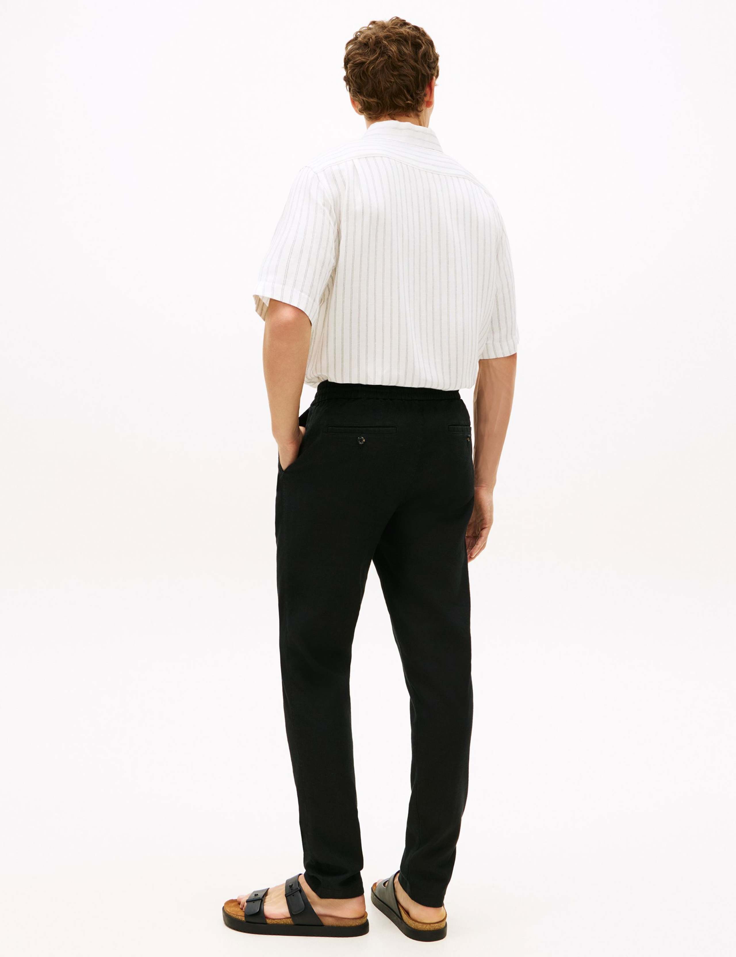 Harlem Sorona Regular Fit Linen Rich Lightweight Trousers 3 of 5