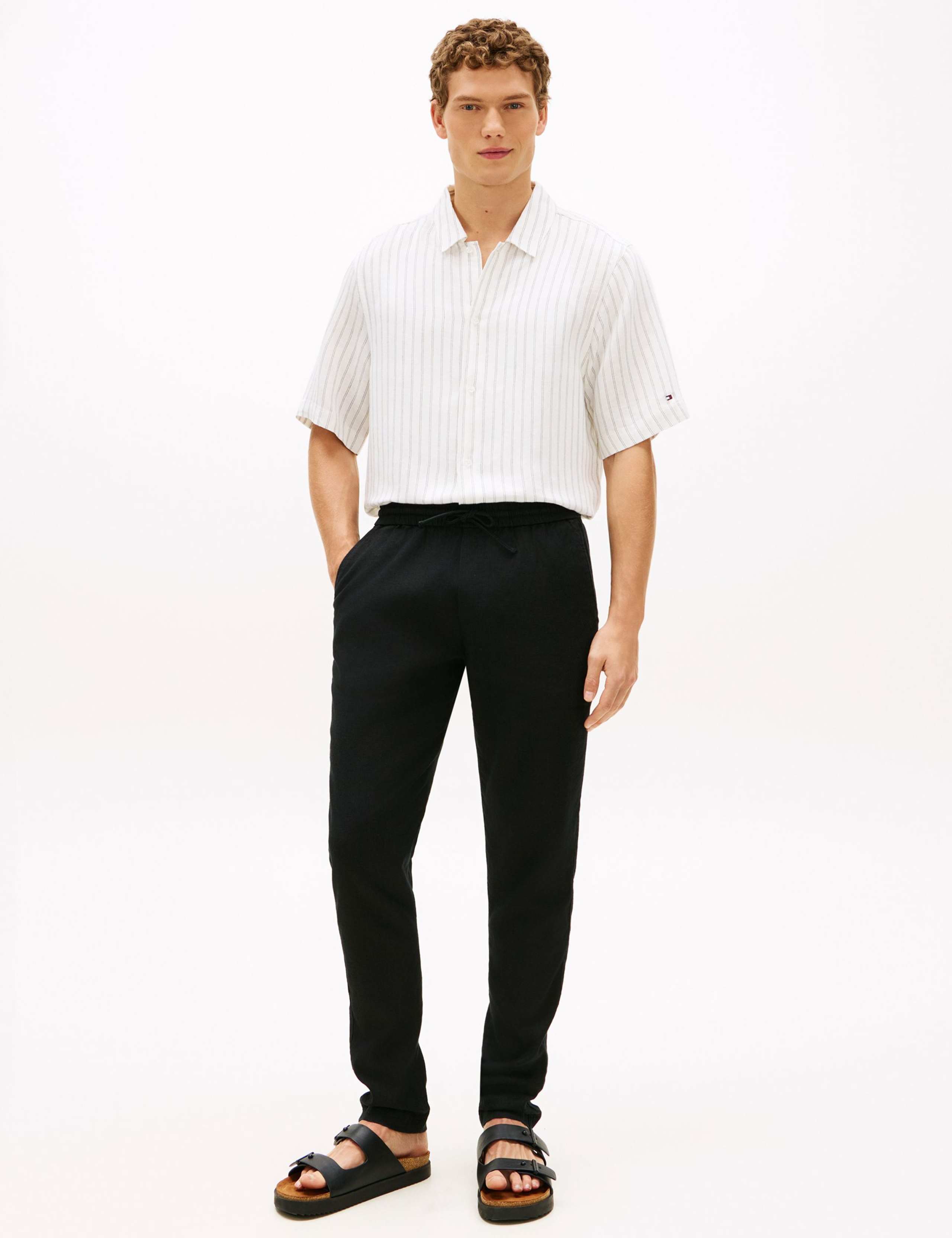 Harlem Sorona Regular Fit Linen Rich Lightweight Trousers 4 of 5