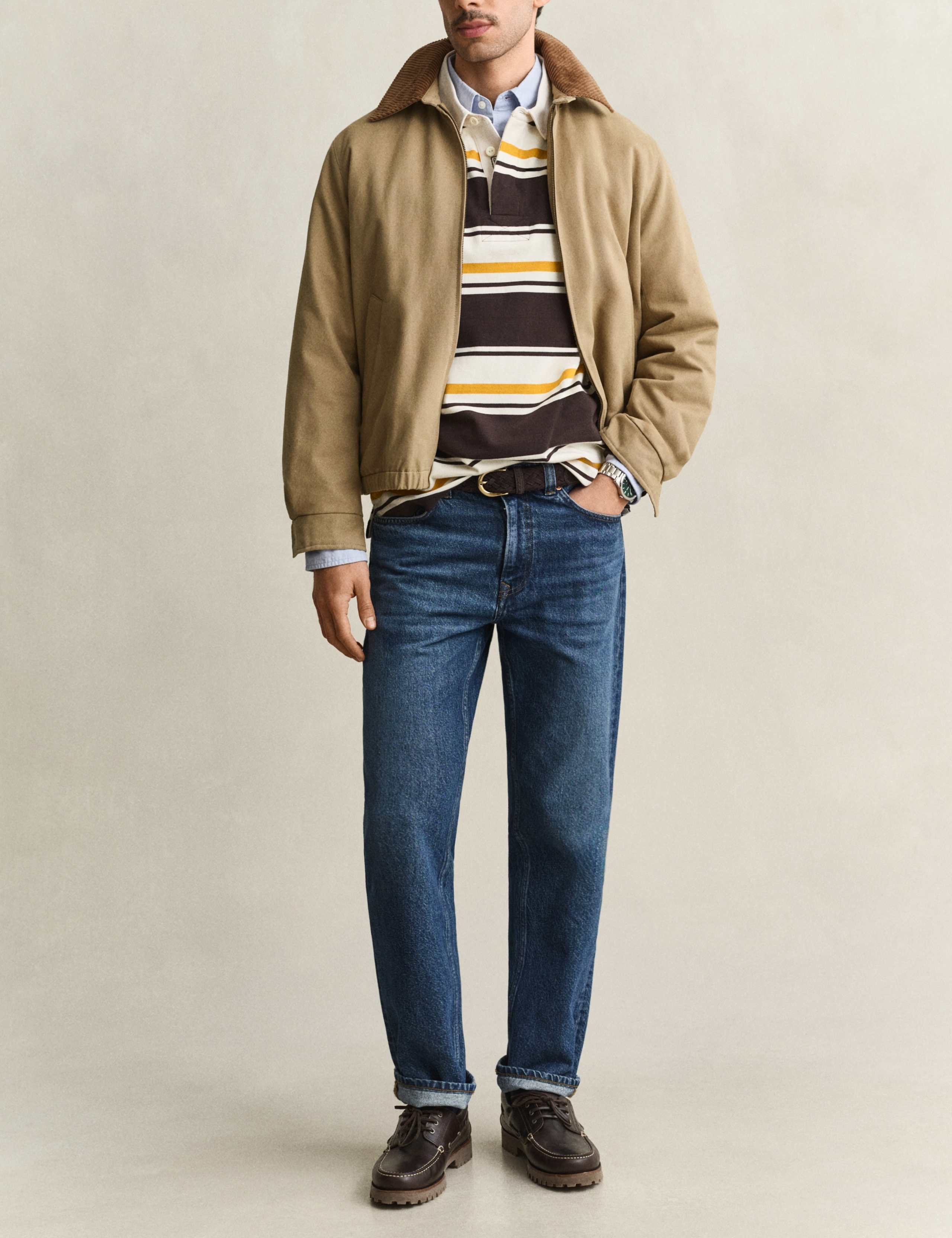 Pure Cotton Striped Heavy Rugby Shirt 3 of 6