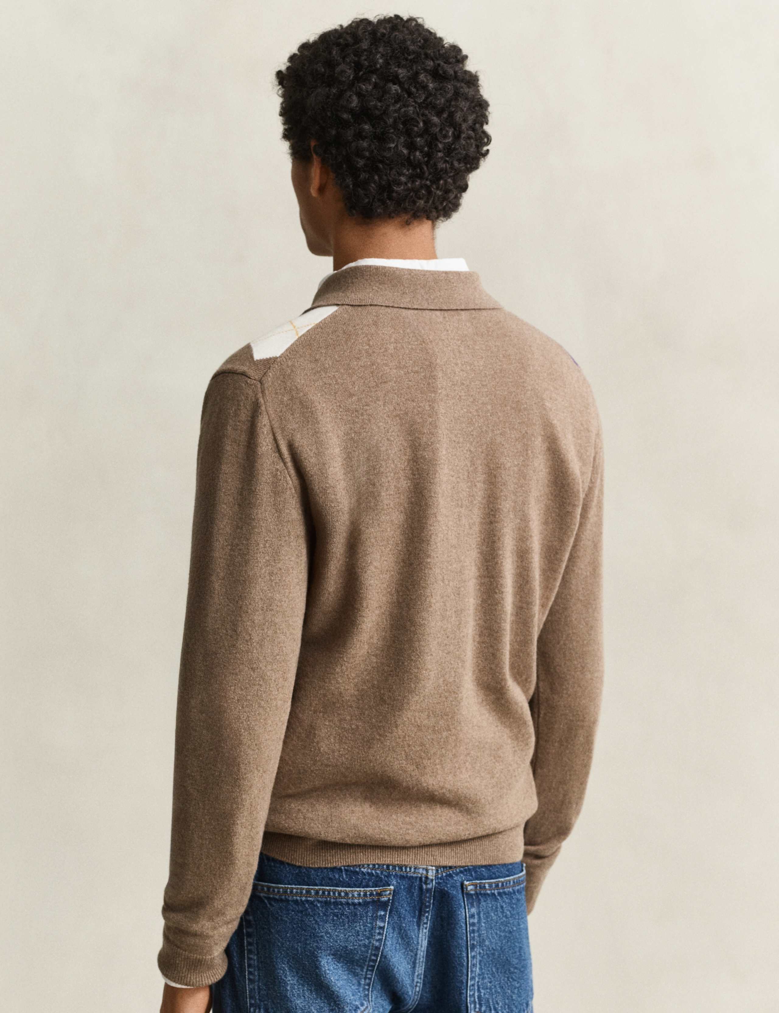 Pure Superfine Lambswool Knitted Polo Shirt 4 of 5