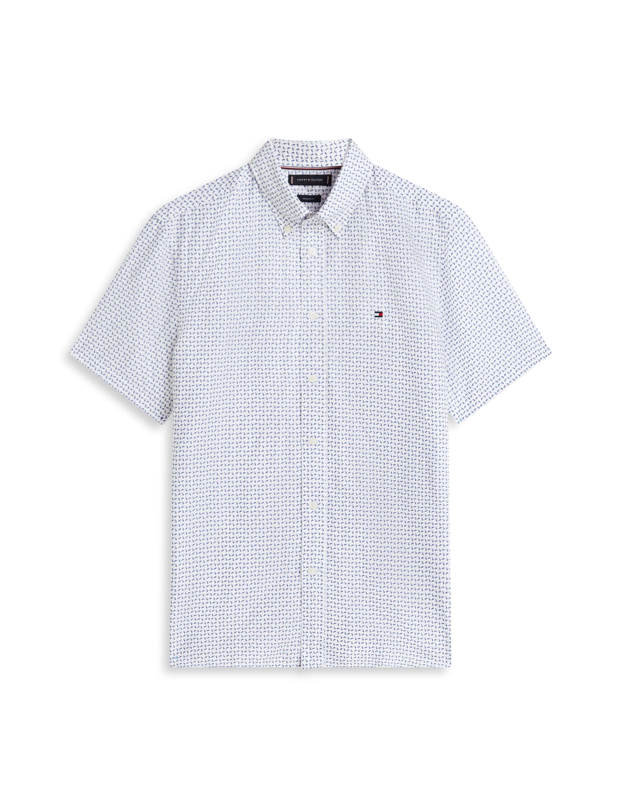 Regular Fit Linen Blend Geometric Shirt 2 of 5