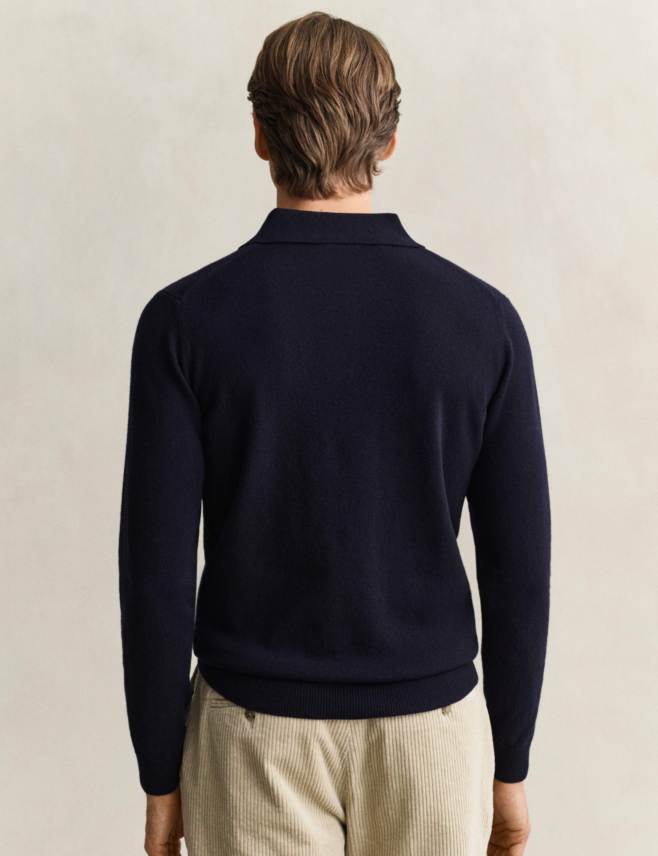 Superfine Lambswool Knitted Polo Shirt 4 of 5