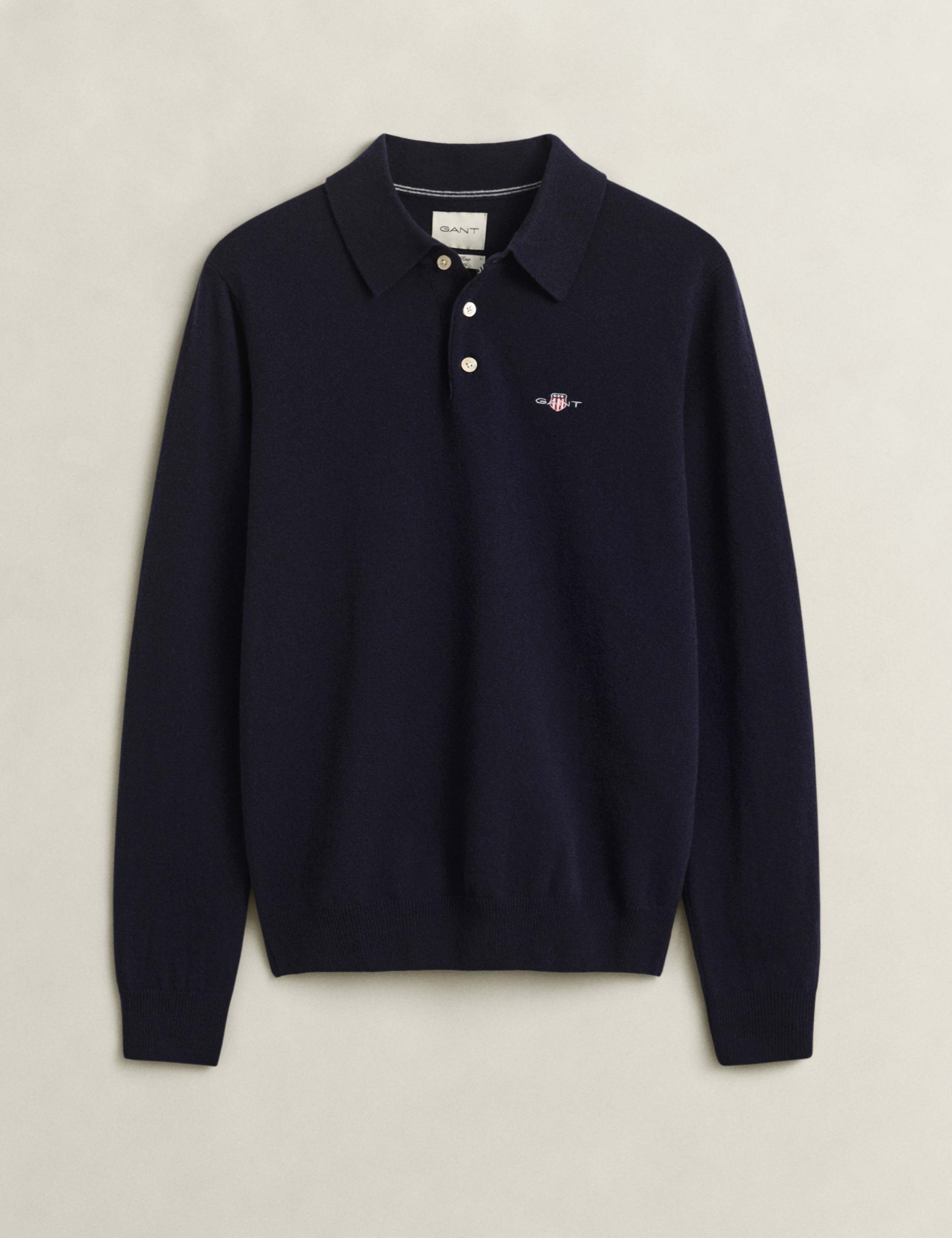 Superfine Lambswool Knitted Polo Shirt 2 of 5