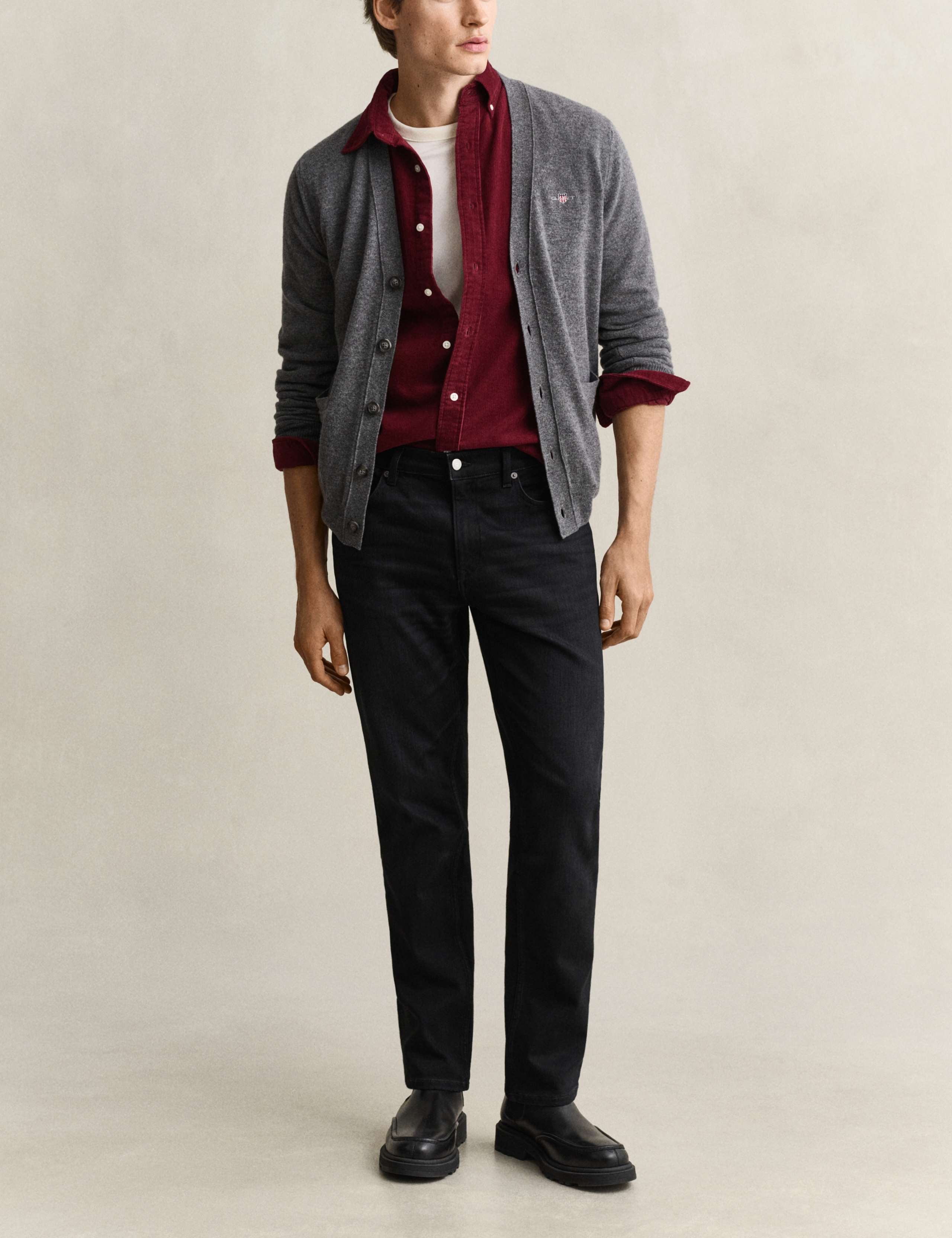 Pure Superfine Lambswool V-Neck Cardigan 3 of 5