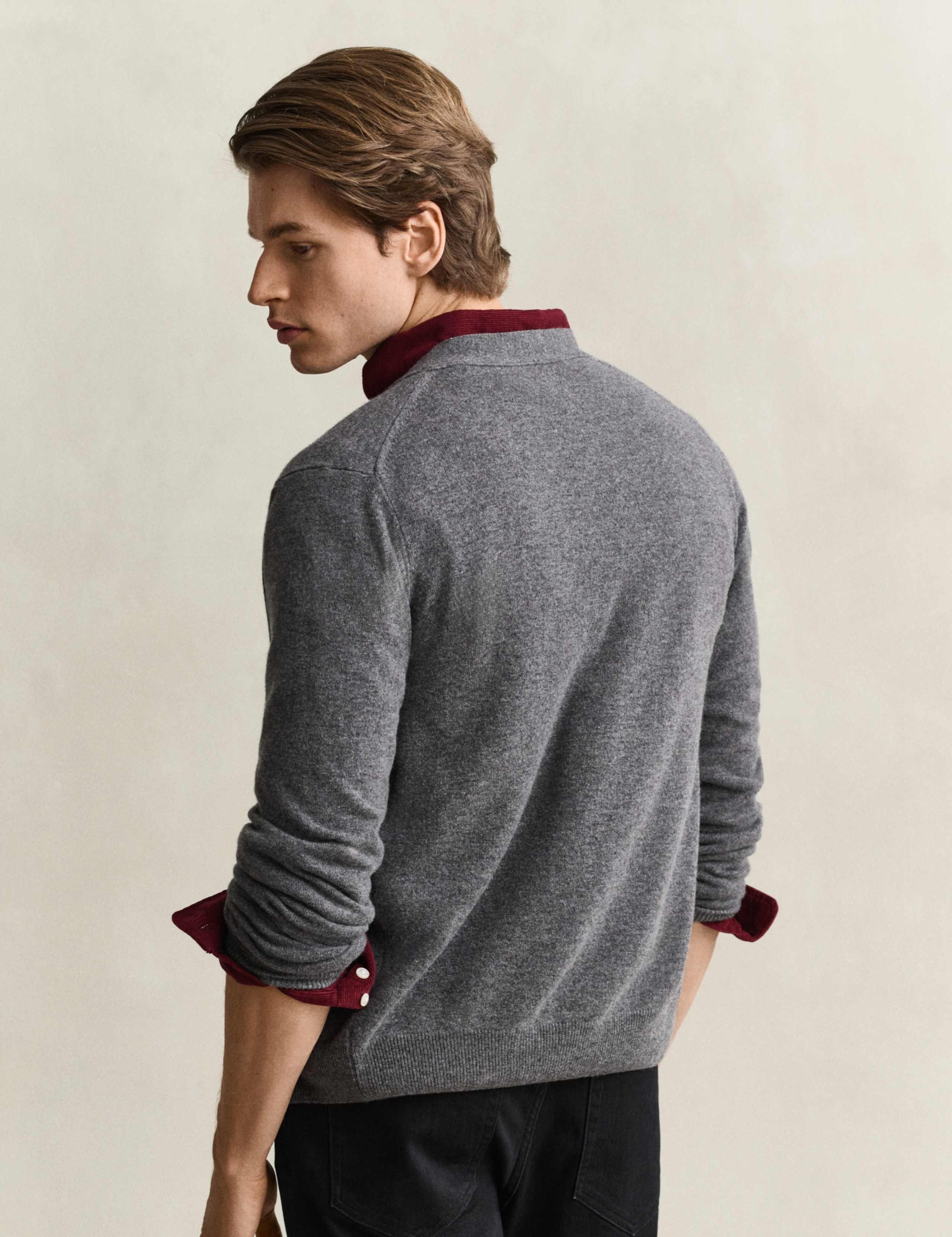 Pure Superfine Lambswool V-Neck Cardigan 4 of 5