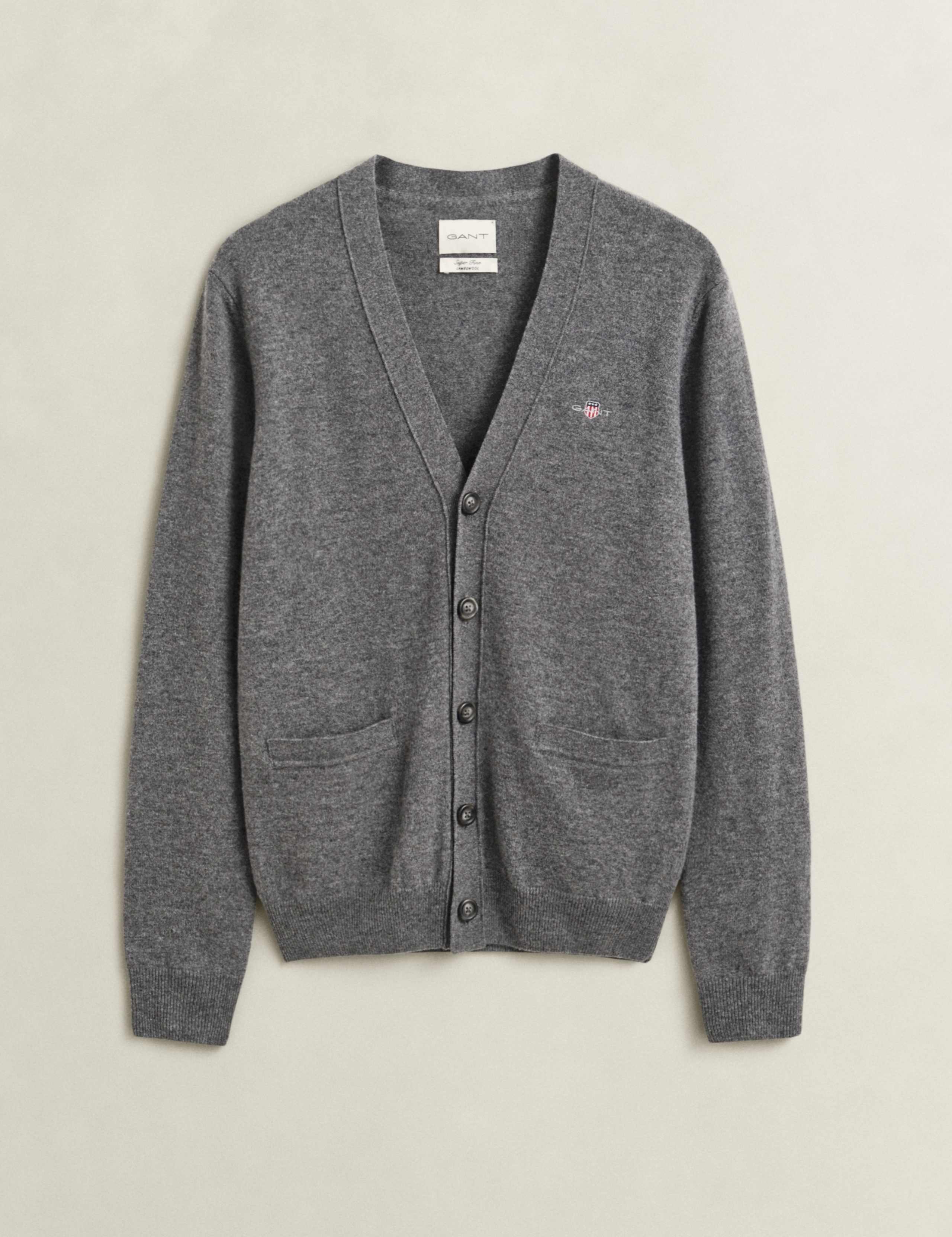 Pure Superfine Lambswool V-Neck Cardigan 2 of 5