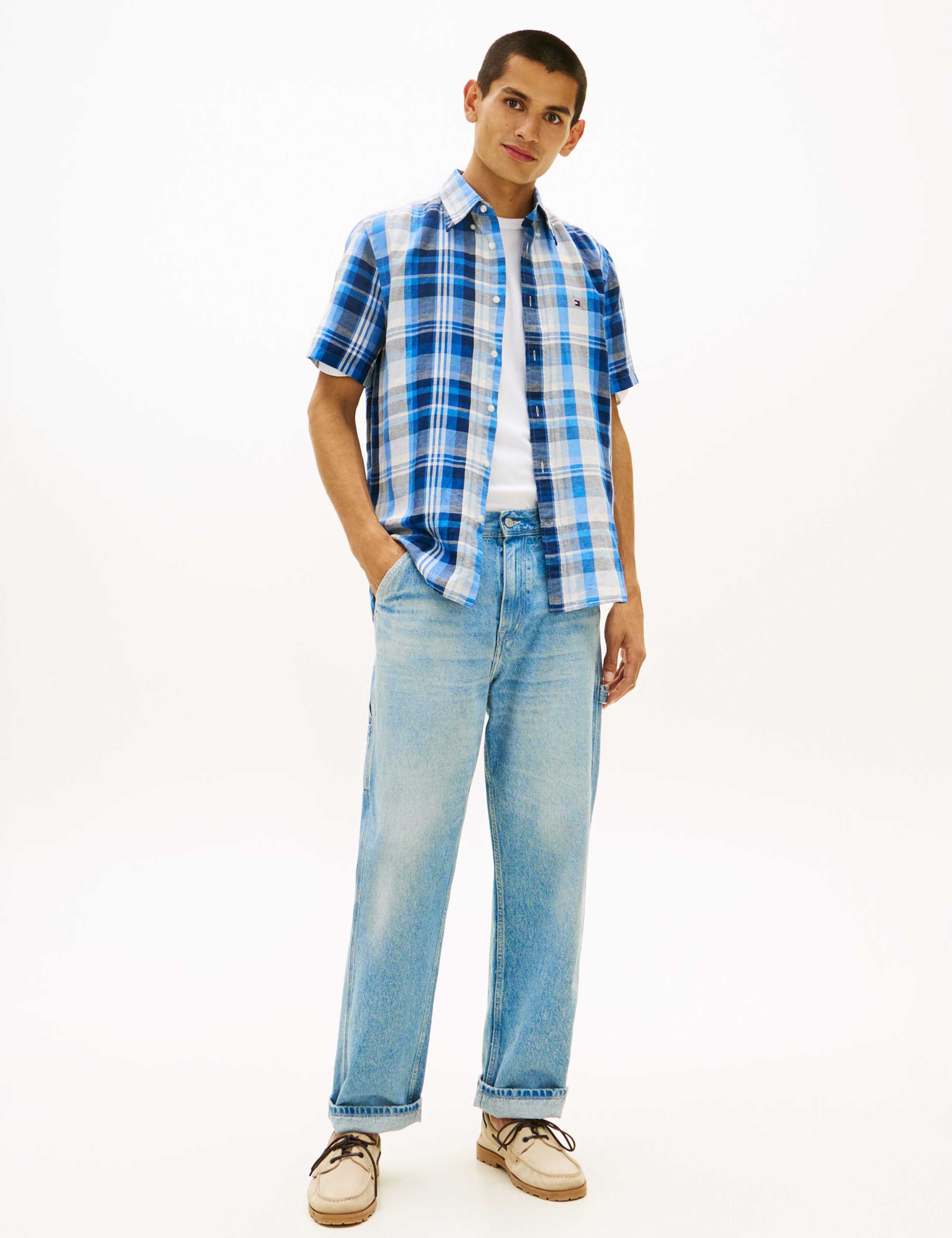 Regular Fit Linen Blend Check Shirt 5 of 5