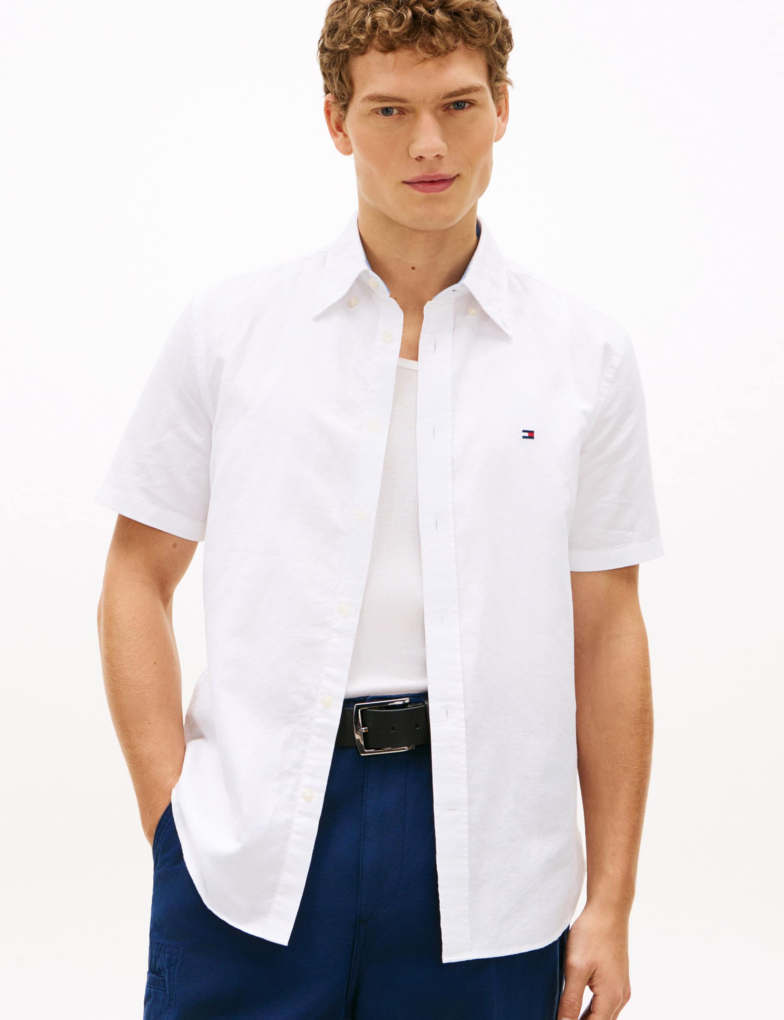 Regular Fit Linen Blend Shirt 1 of 5