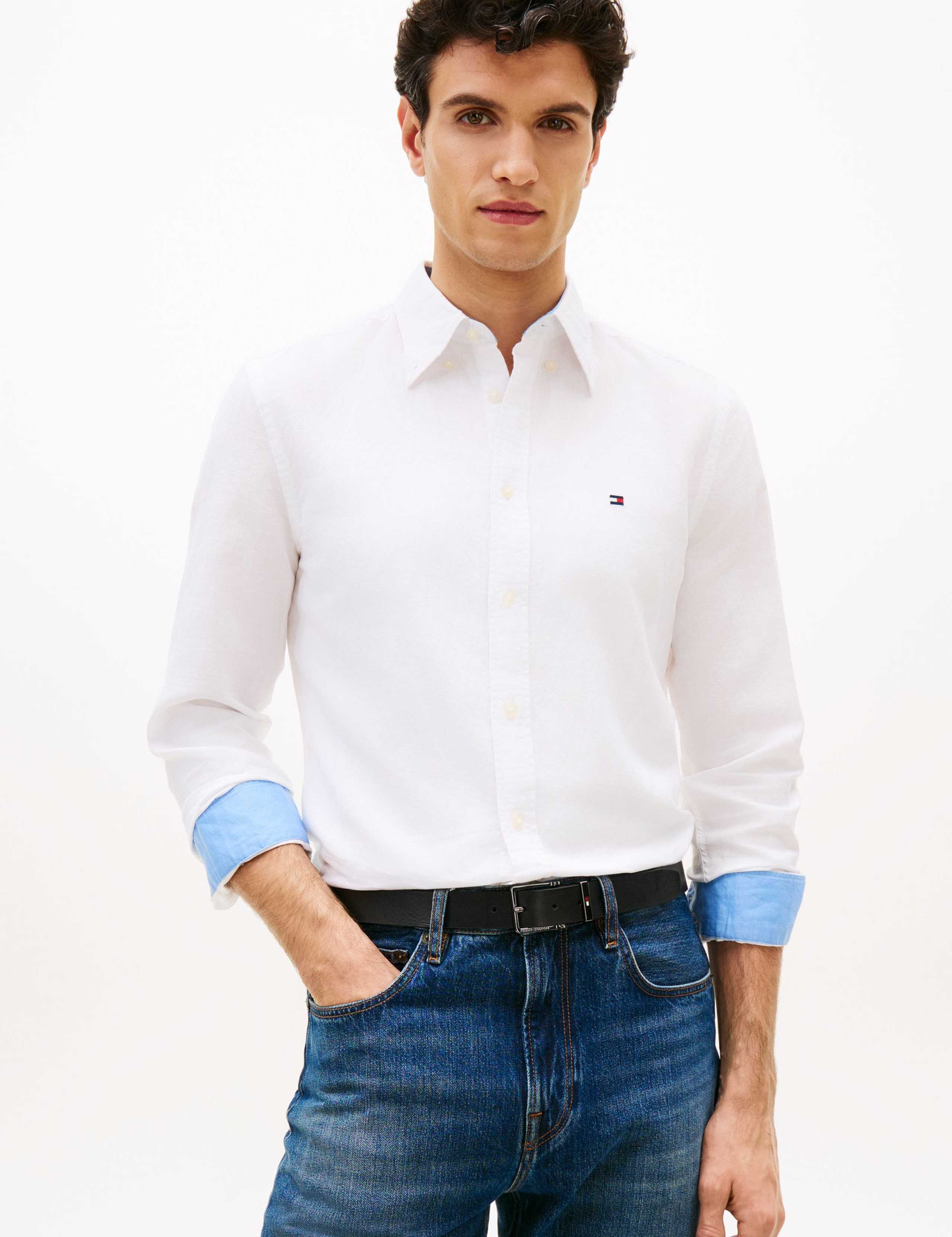 Regular Fit Linen Blend Shirt 1 of 5