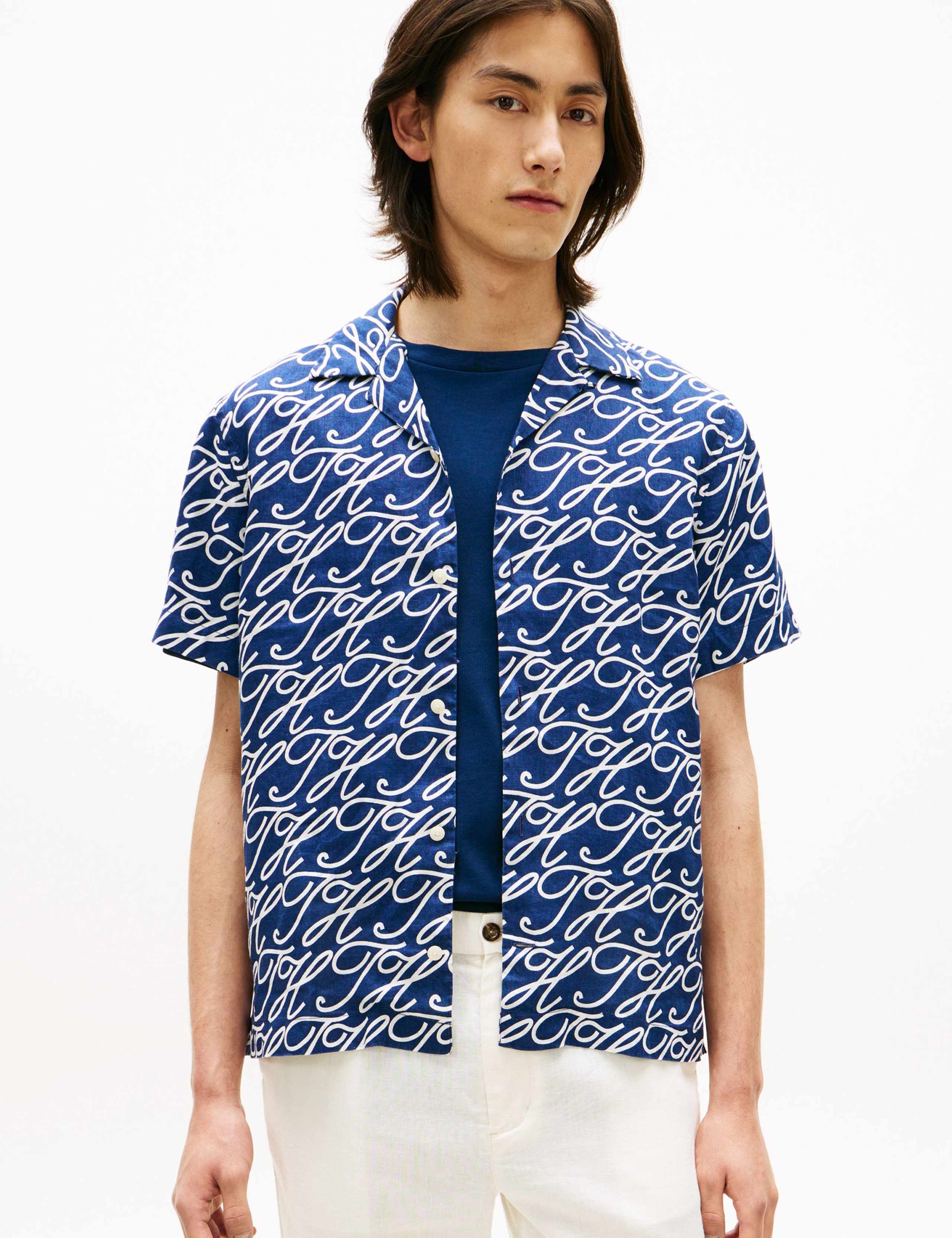 Regular Fit Pure Linen Printed Shirt 1 of 5