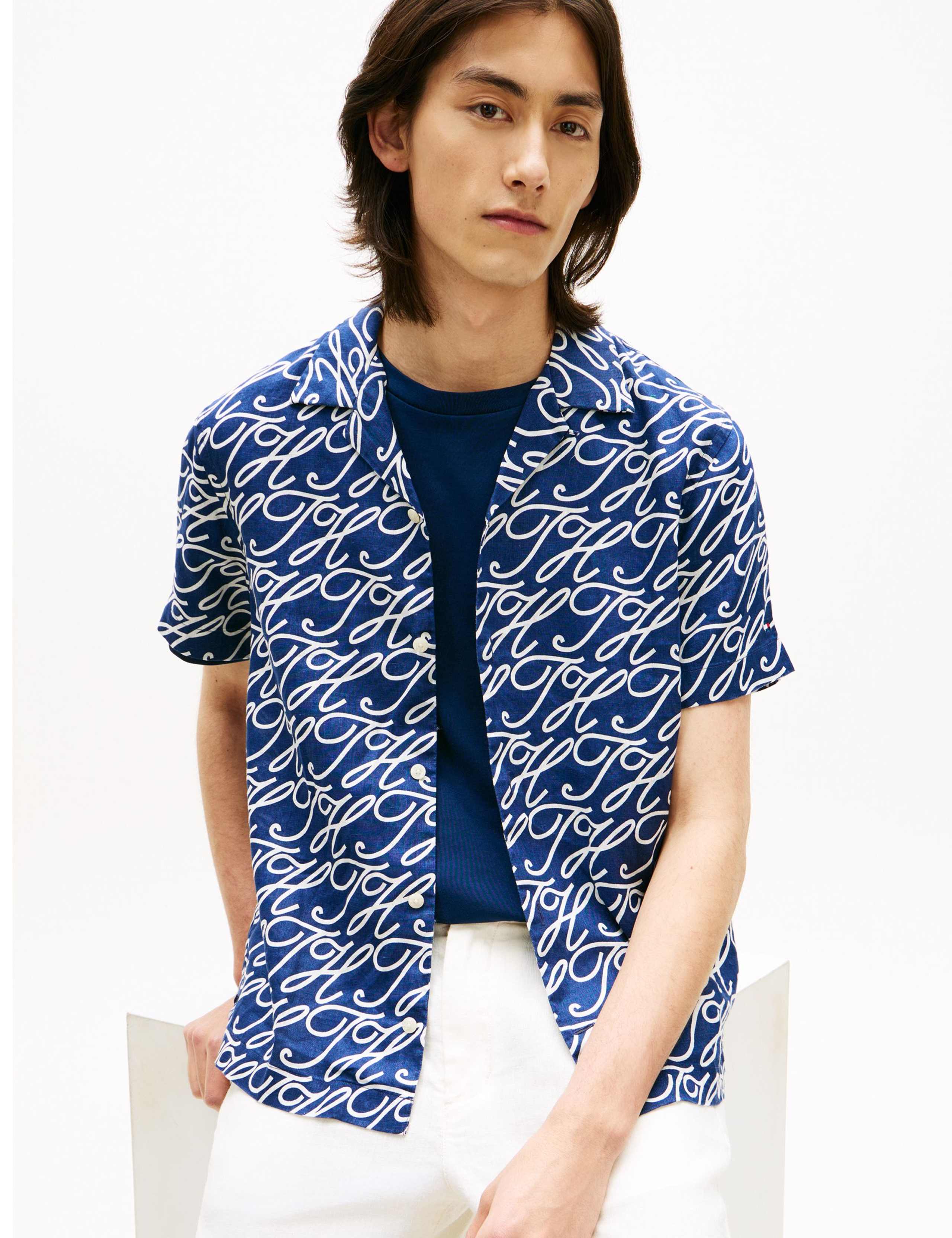 Regular Fit Pure Linen Printed Shirt 3 of 5