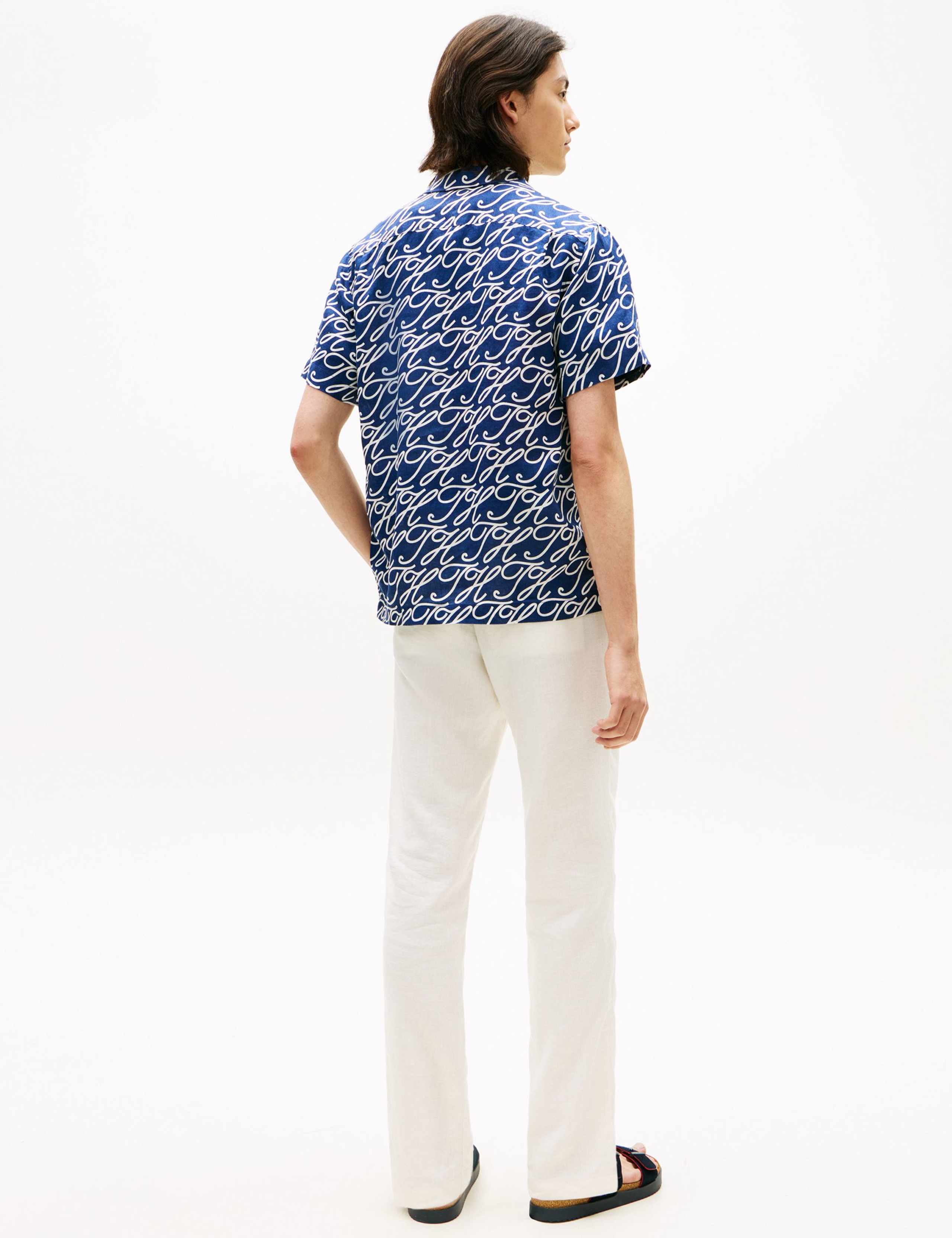 Regular Fit Pure Linen Printed Shirt 4 of 5