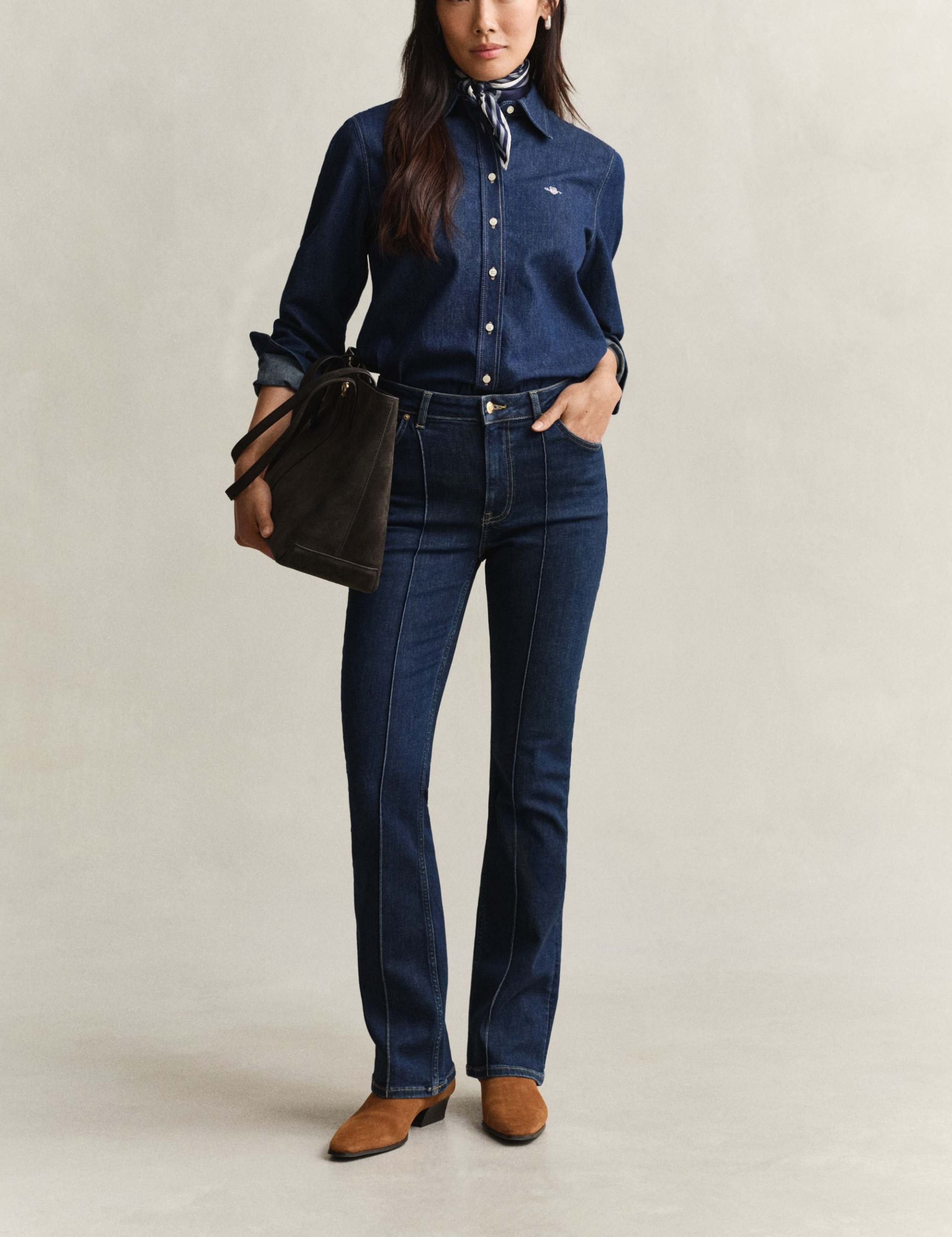 Long Sleeve Pure Cotton Collared Shirt 5 of 7