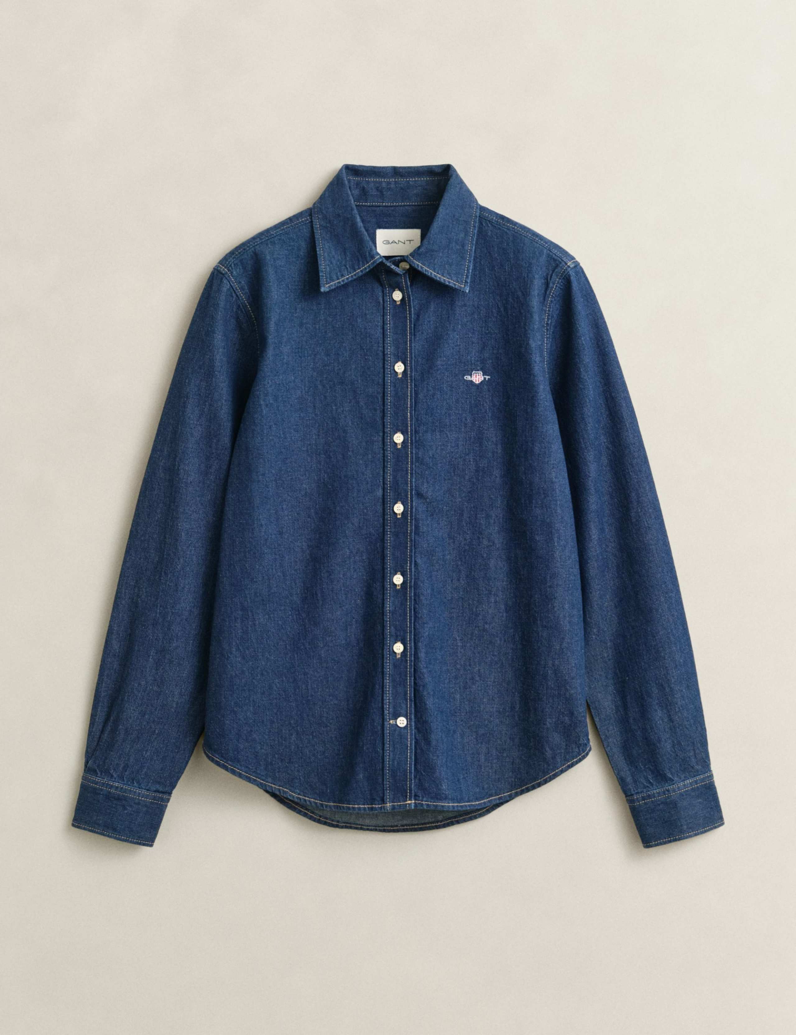 Long Sleeve Pure Cotton Collared Shirt 7 of 7