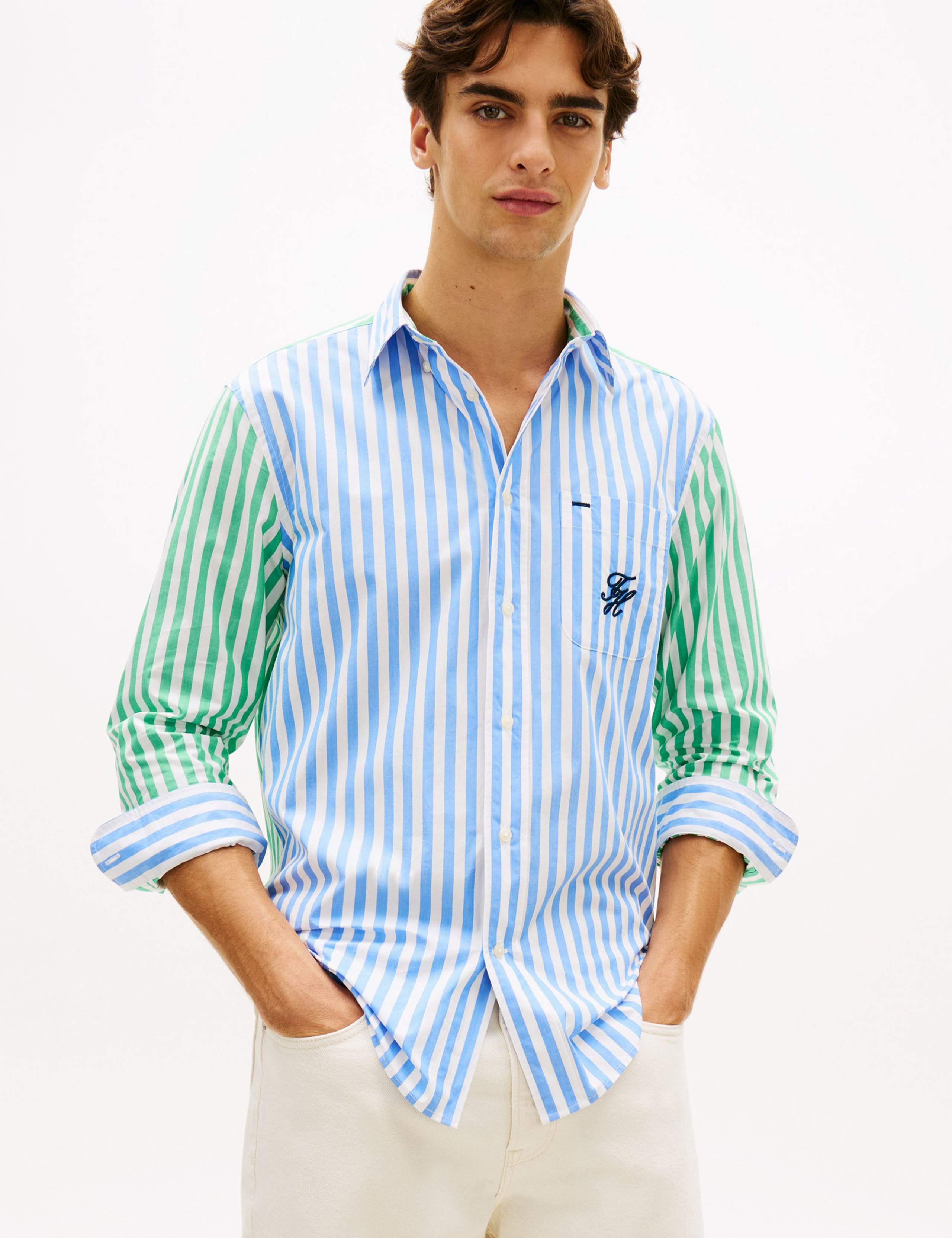 Regular Fit Pure Cotton Striped Shirt 1 of 5
