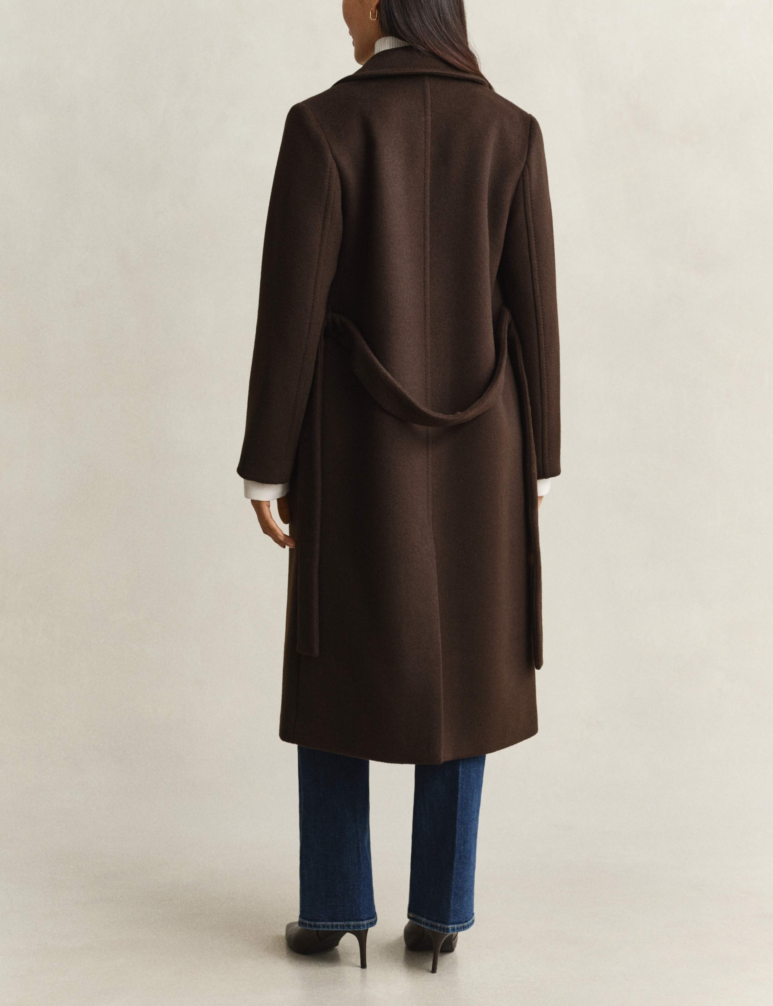 Wool Blend Belted Coat 3 of 7