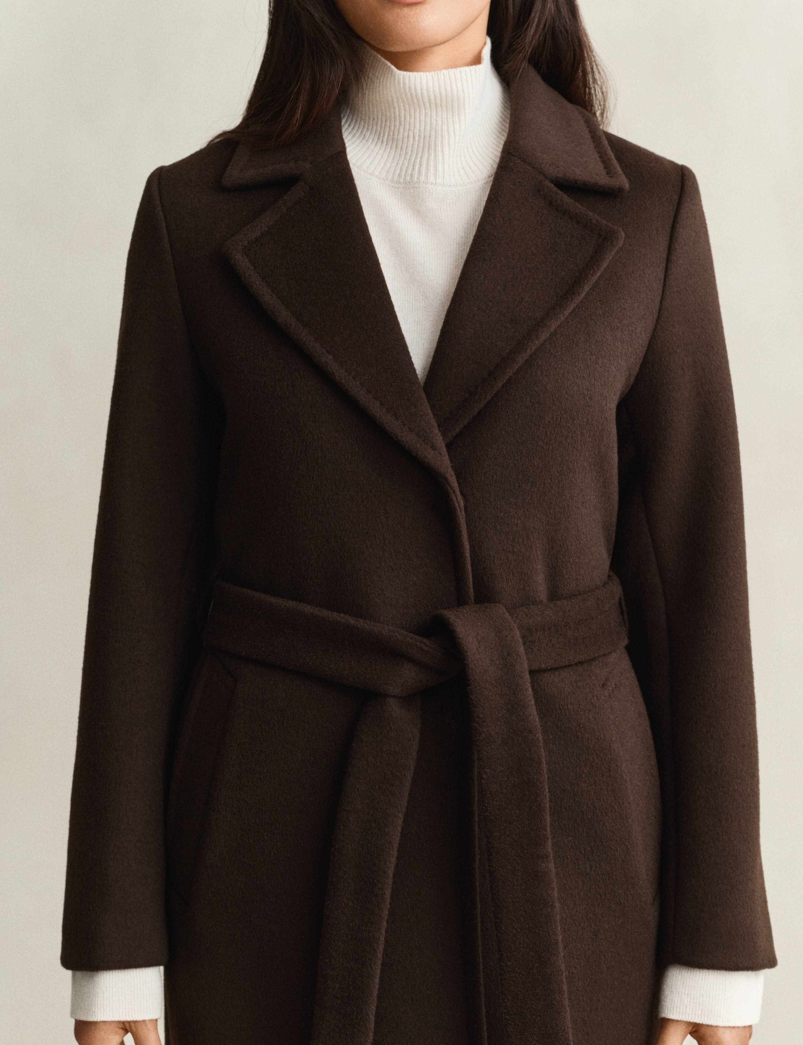 Wool Blend Belted Coat 6 of 7