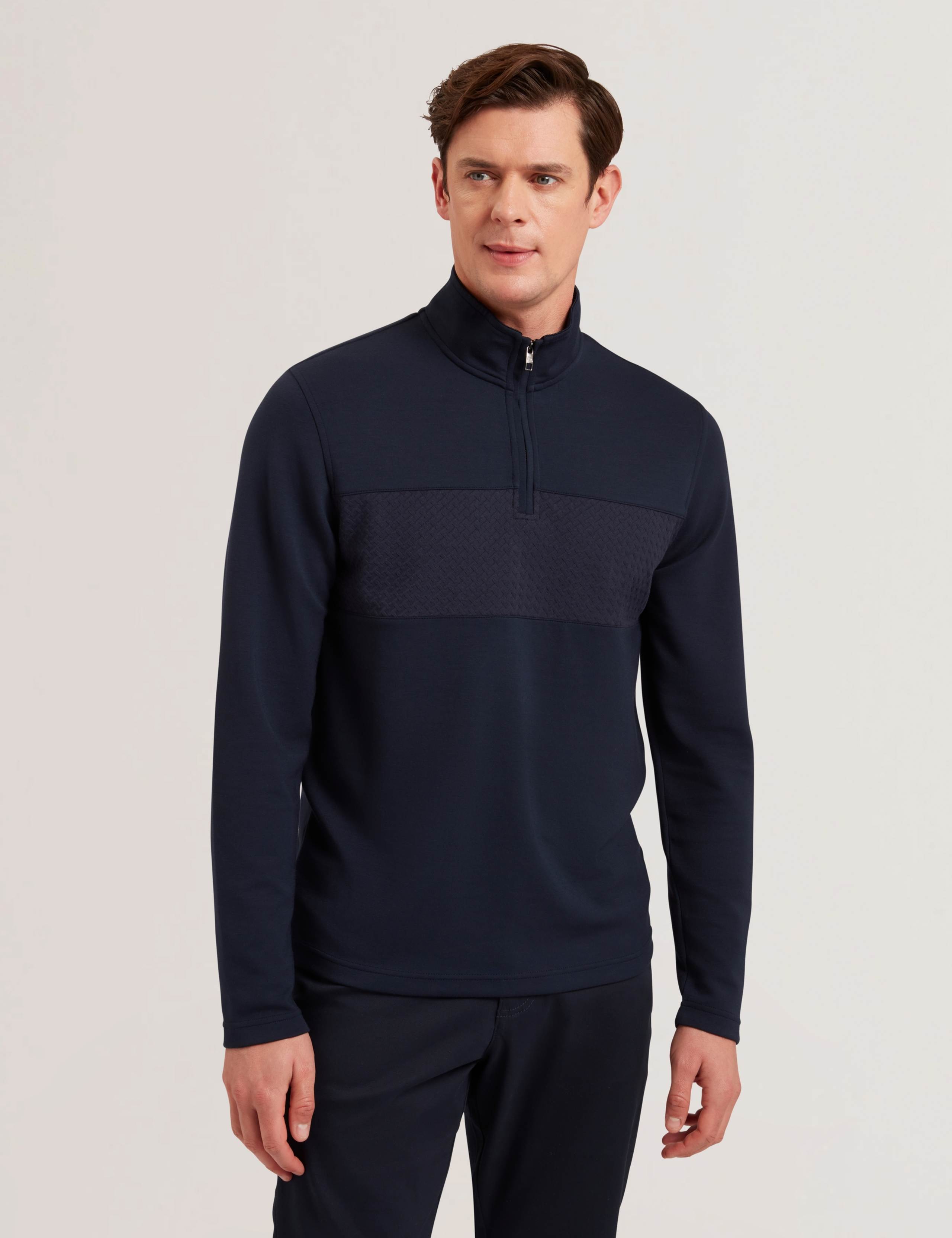 Modal Blend Half Zip Long Sleeve Sweatshirt 3 of 5