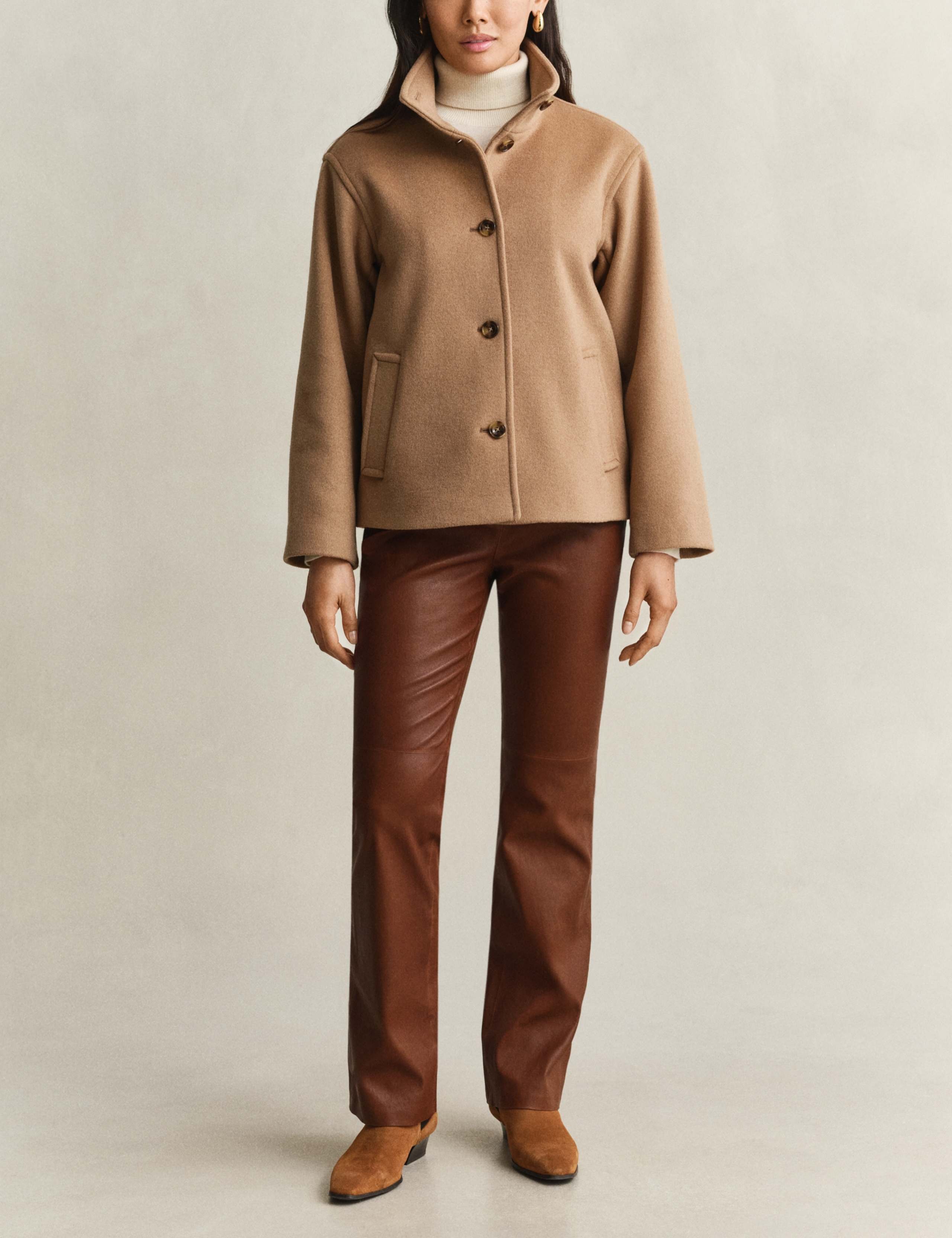 Wool Rich Funnel Neck Jacket 3 of 6