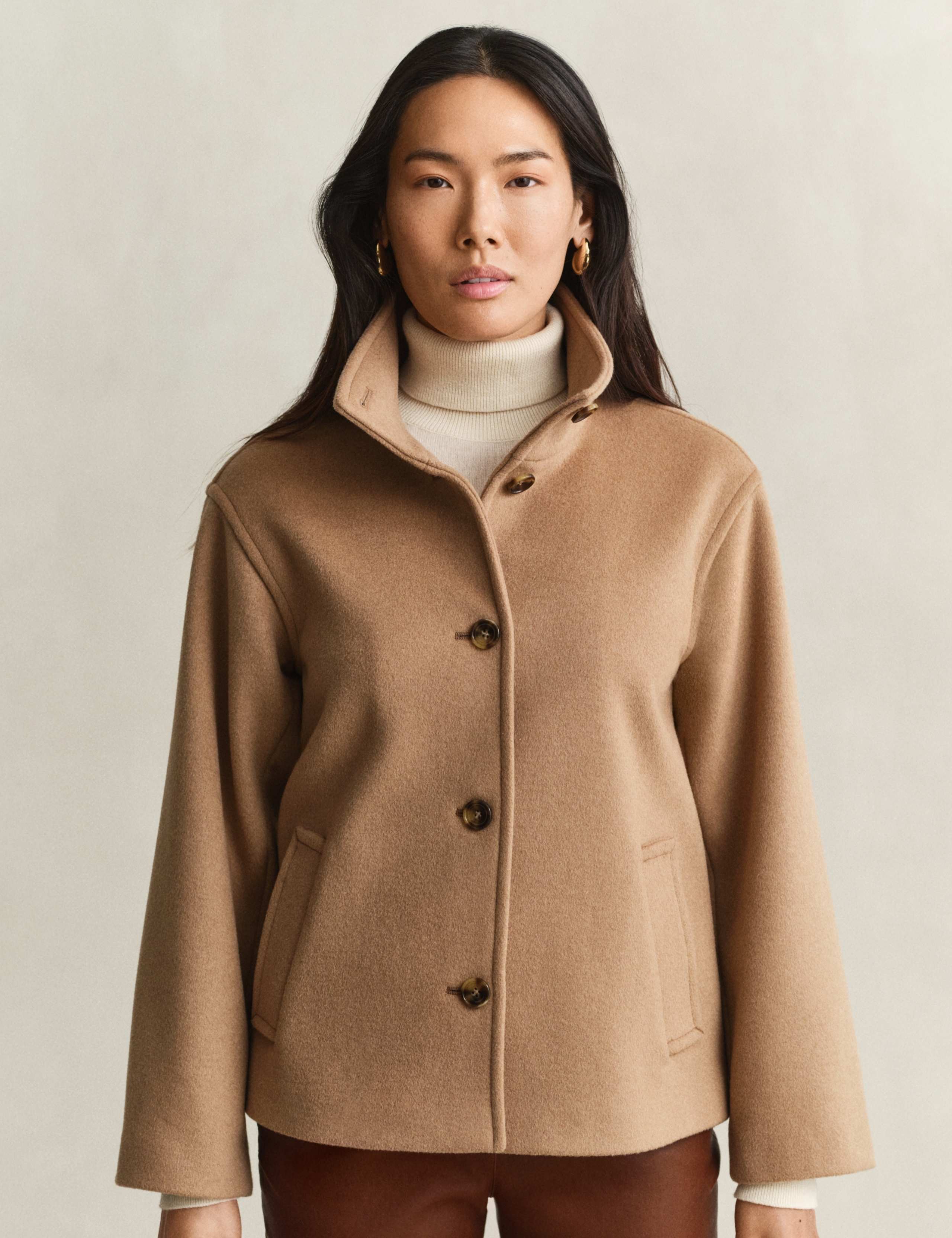 Wool Rich Funnel Neck Jacket 5 of 6