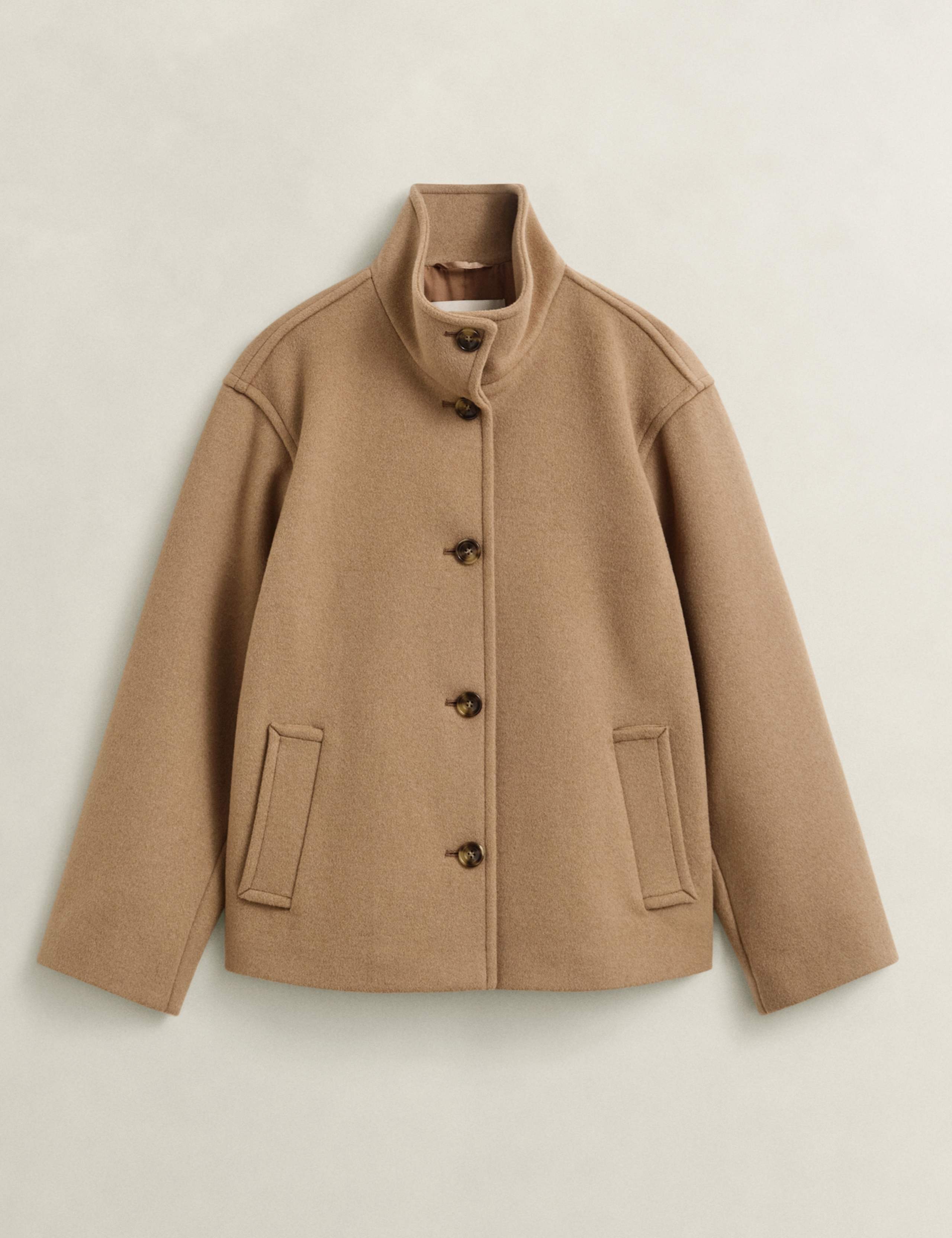 Wool Rich Funnel Neck Jacket 2 of 6