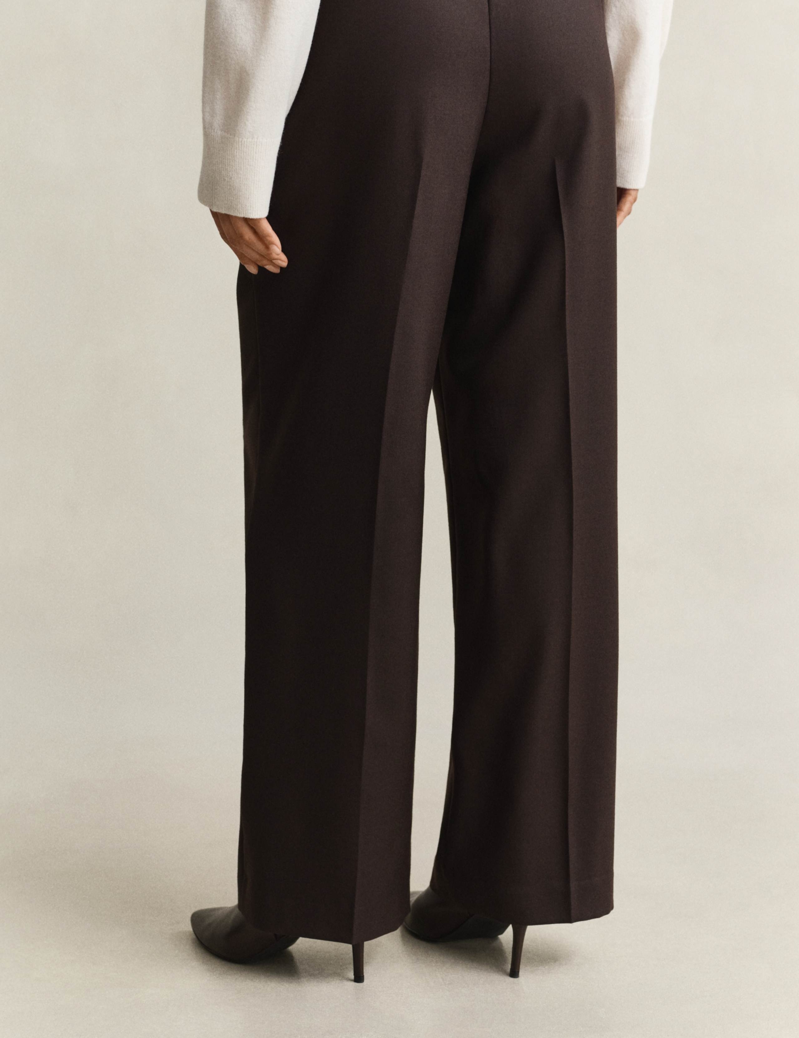 Wool Blend Wide Leg Trousers 3 of 6