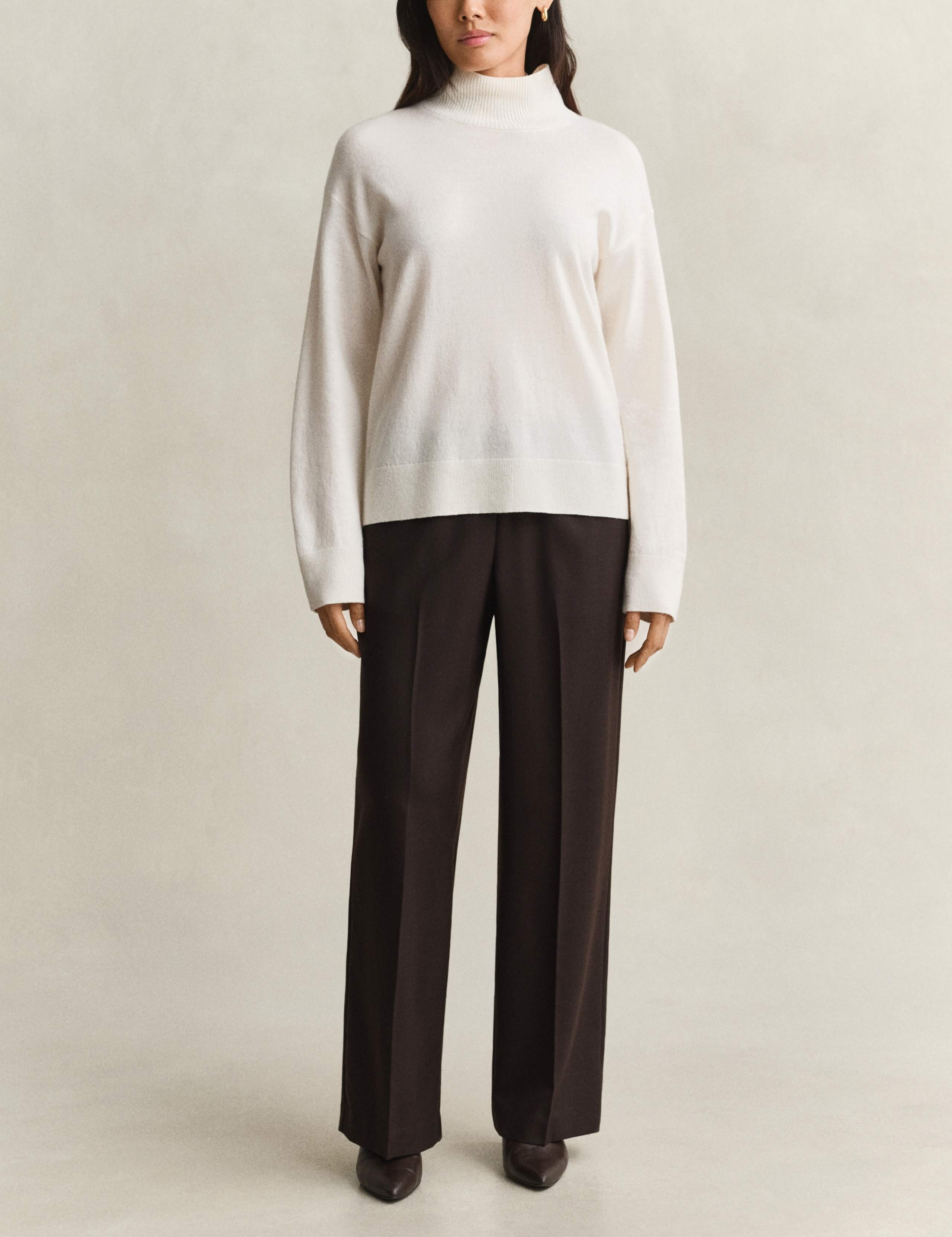 Wool Blend Wide Leg Trousers 4 of 6