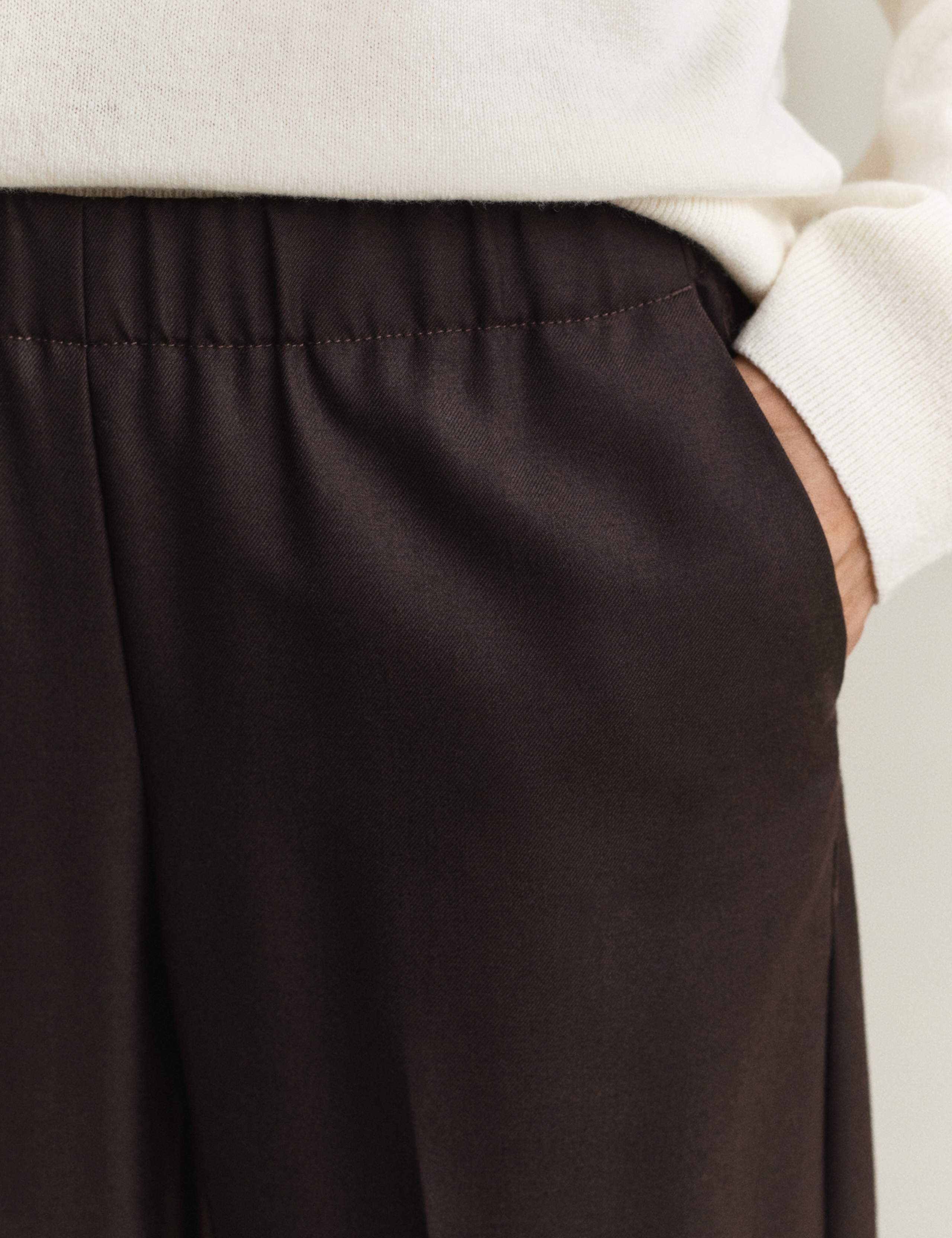 Wool Blend Wide Leg Trousers 5 of 6