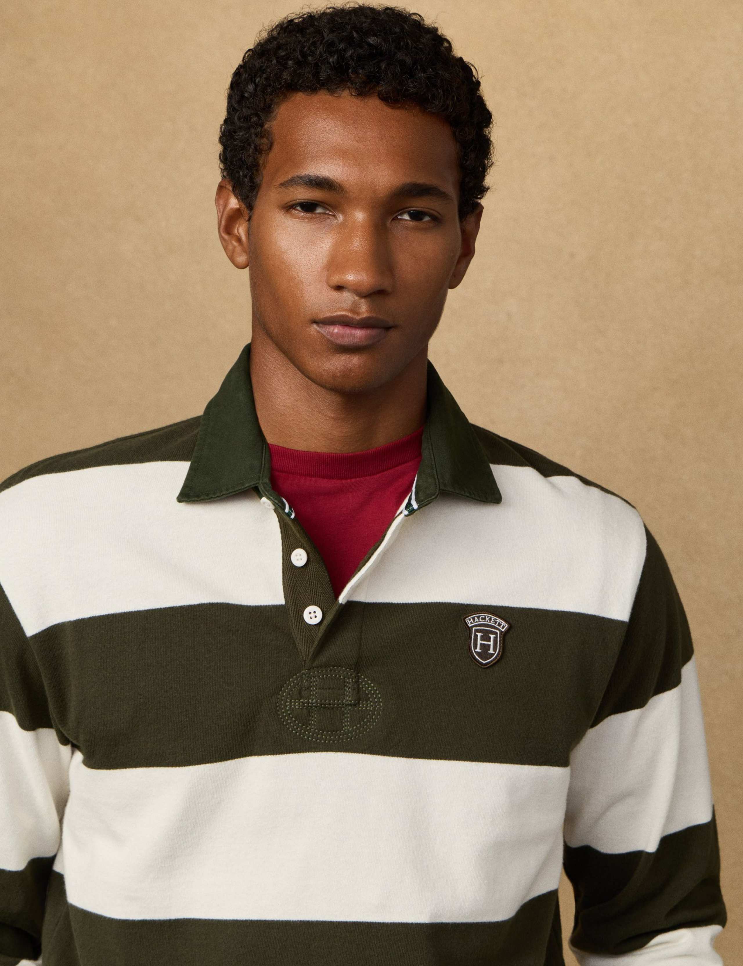 Pure Cotton Striped Rugby Shirt 4 of 9