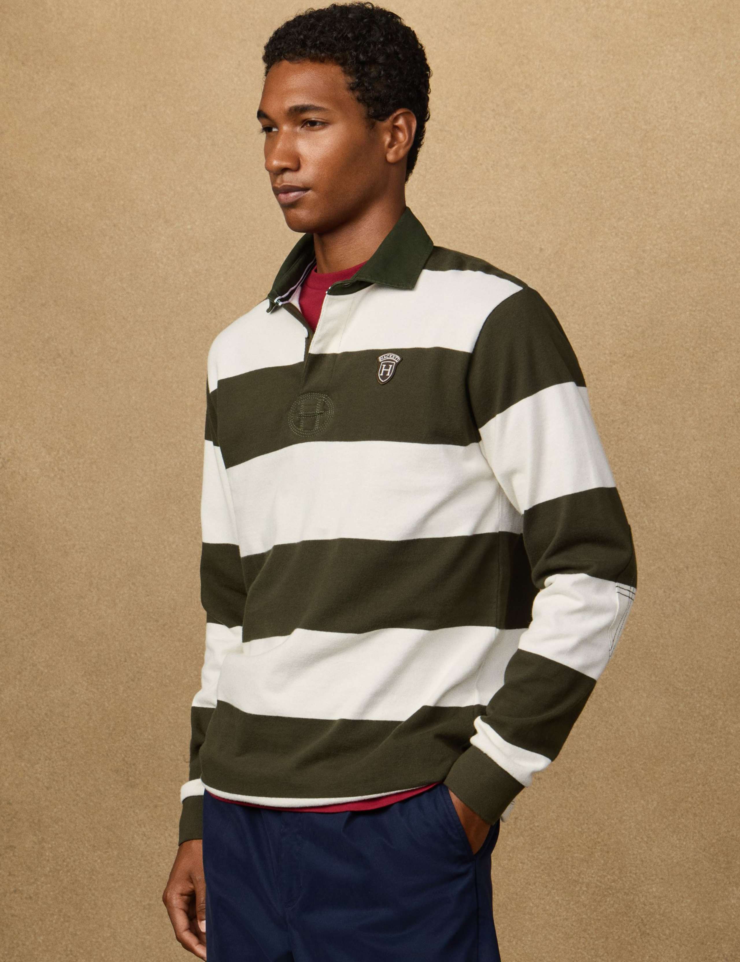 Pure Cotton Striped Rugby Shirt 5 of 9