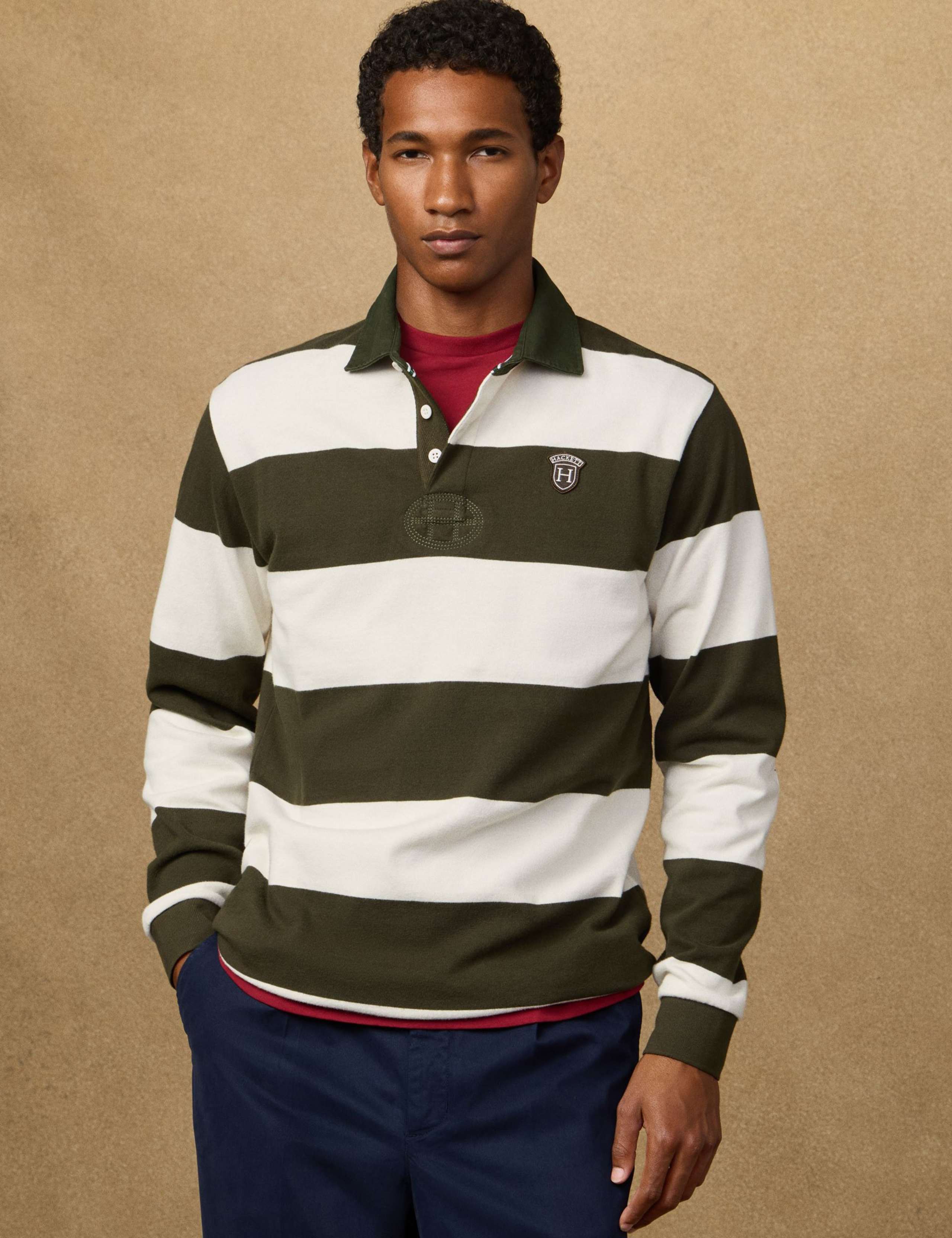 Pure Cotton Striped Rugby Shirt 6 of 9