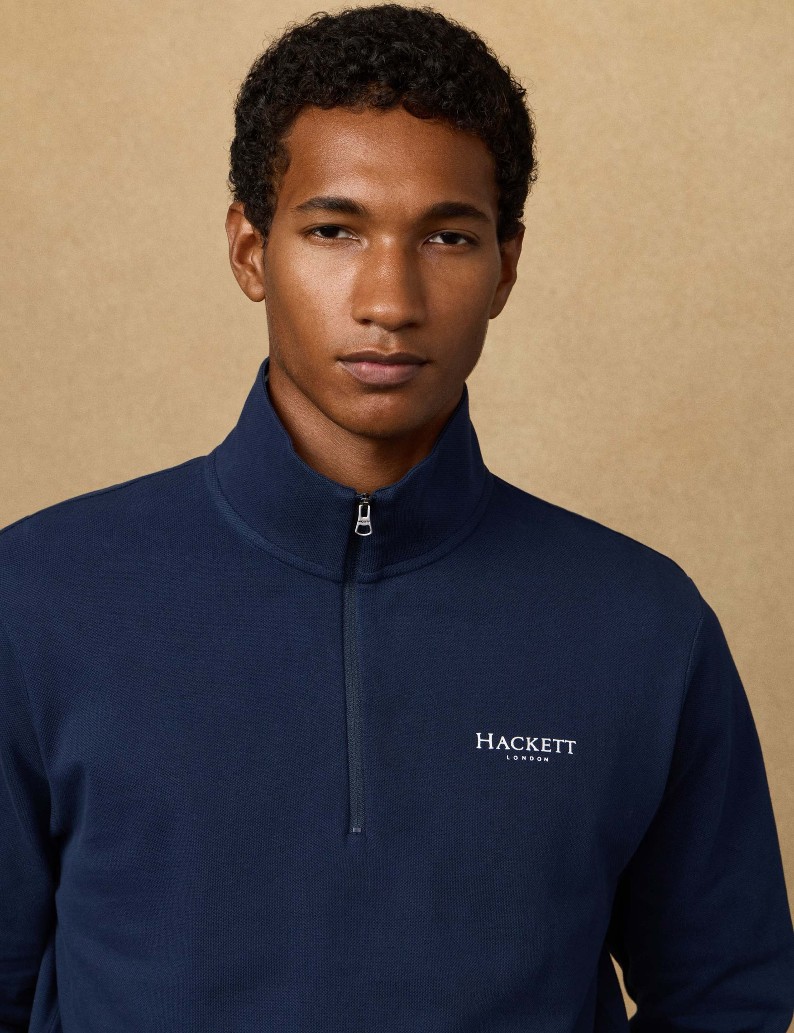 Pure Cotton Funnel Neck Half Zip Sweatshirt 7 of 9