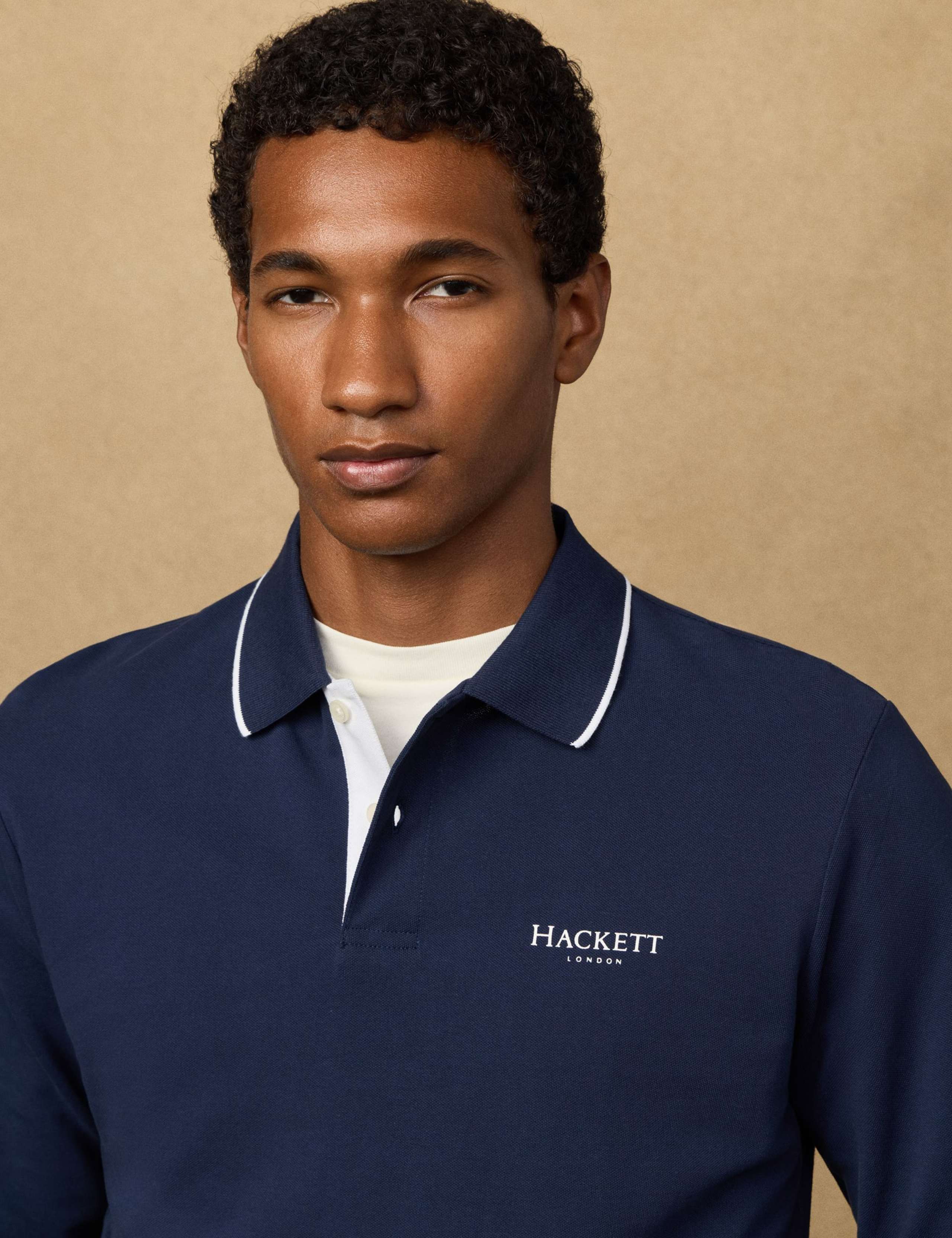 Pure Cotton Long Sleeve Polo Shirt 7 of 8