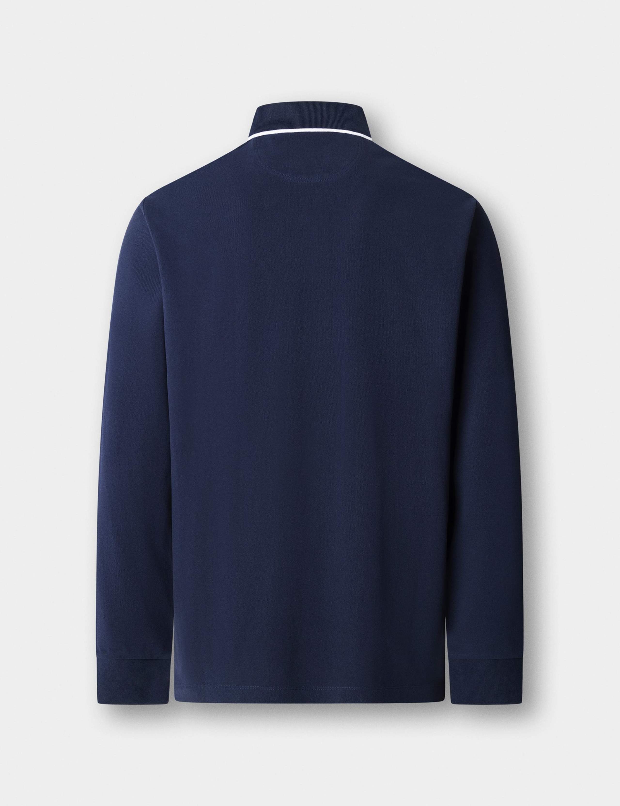 Pure Cotton Long Sleeve Polo Shirt 8 of 8
