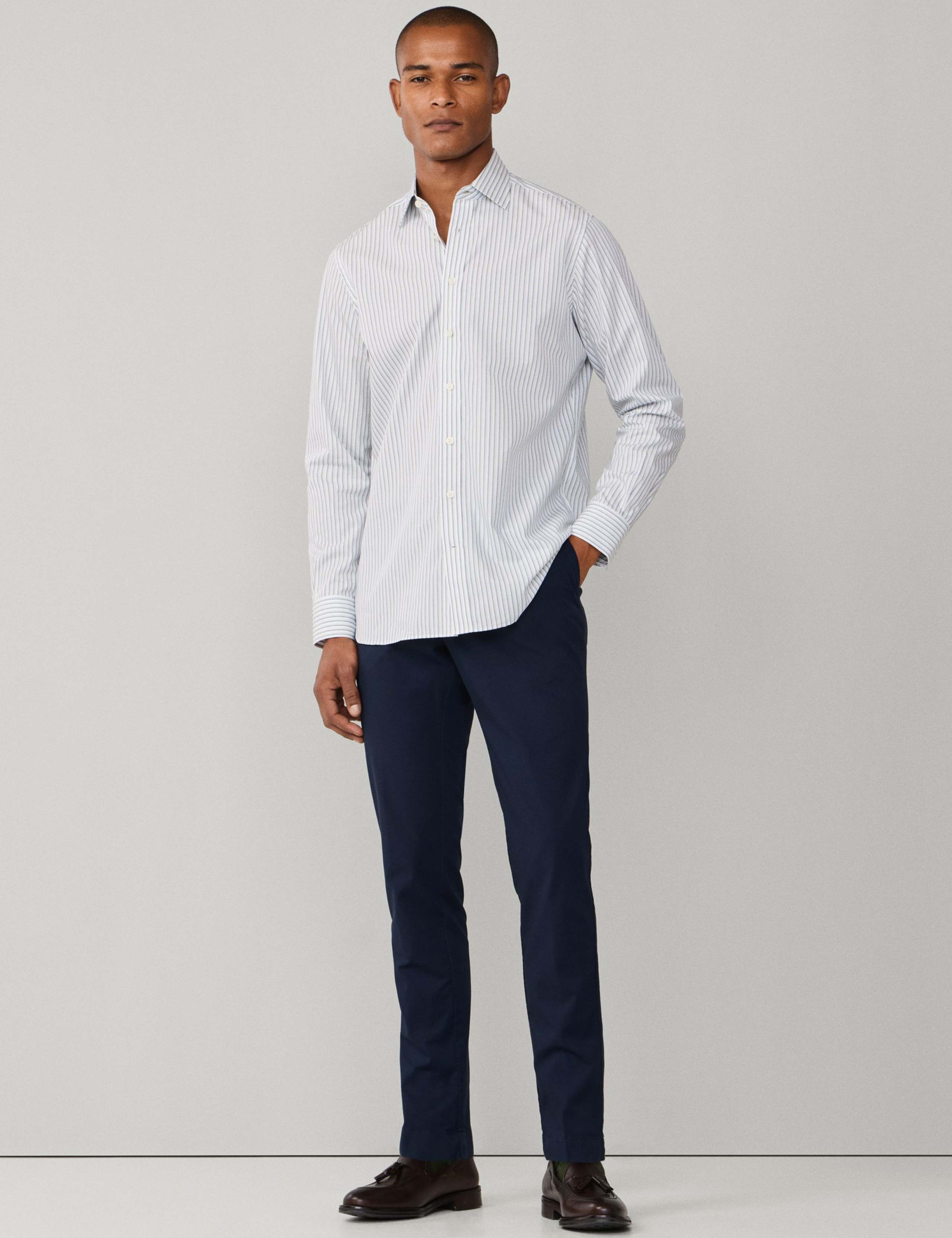 Regular Fit Pure Cotton Striped Oxford Shirt 3 of 9