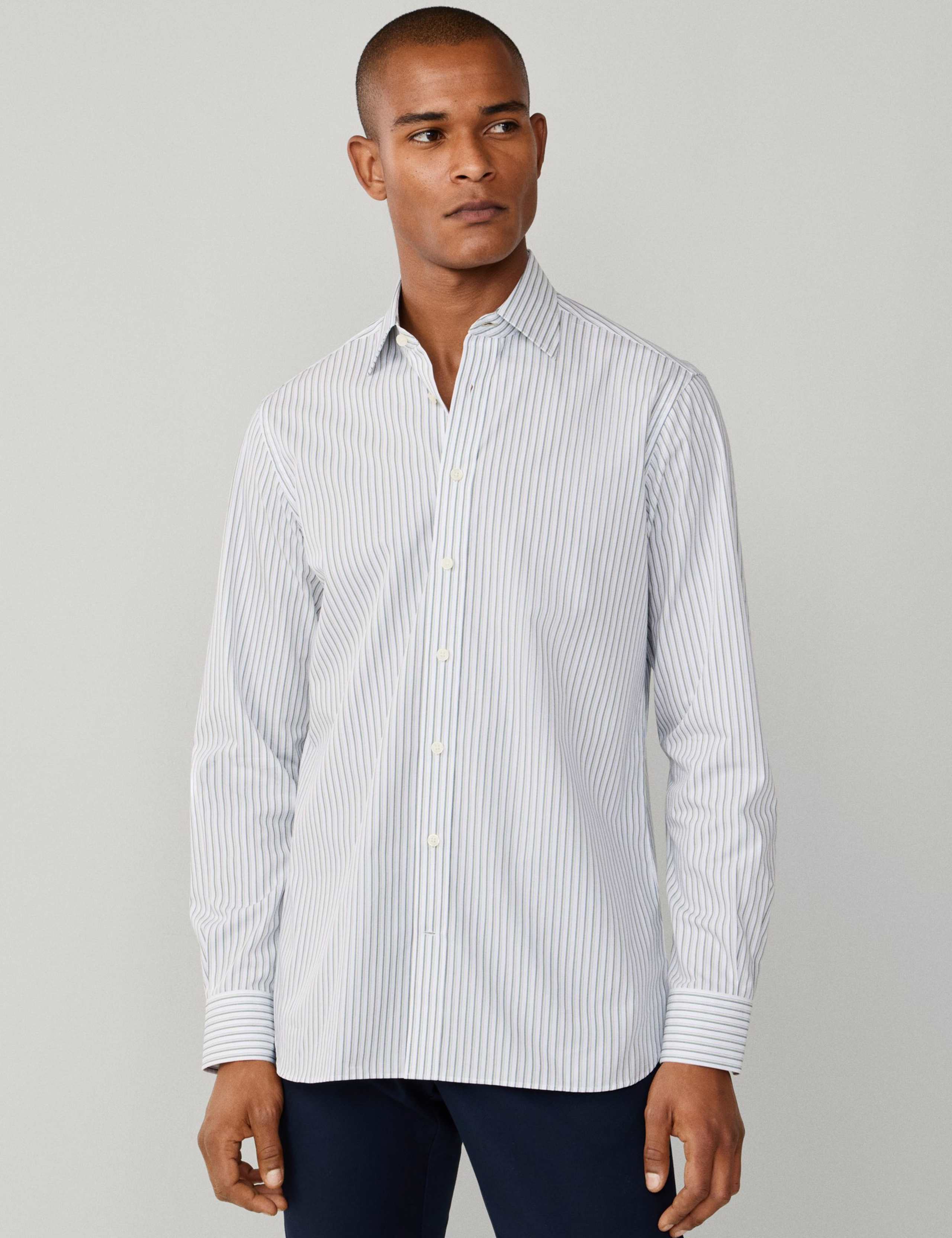 Regular Fit Pure Cotton Striped Oxford Shirt 6 of 9