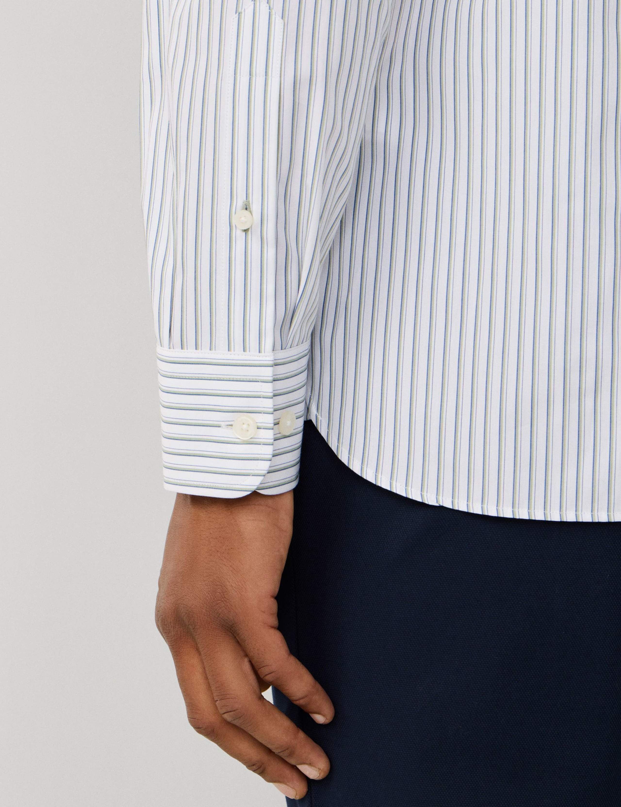 Regular Fit Pure Cotton Striped Oxford Shirt 8 of 9