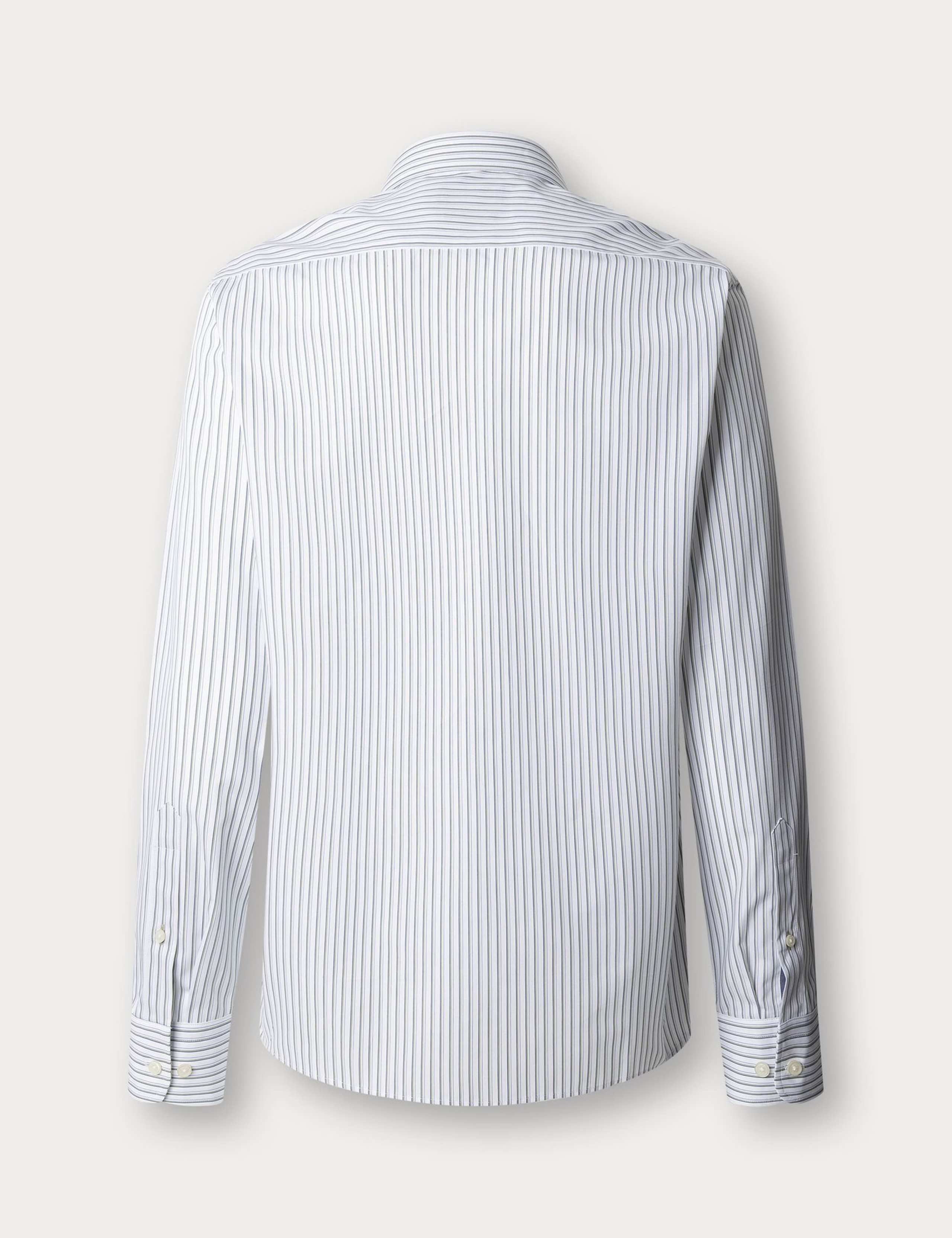 Regular Fit Pure Cotton Striped Oxford Shirt 9 of 9