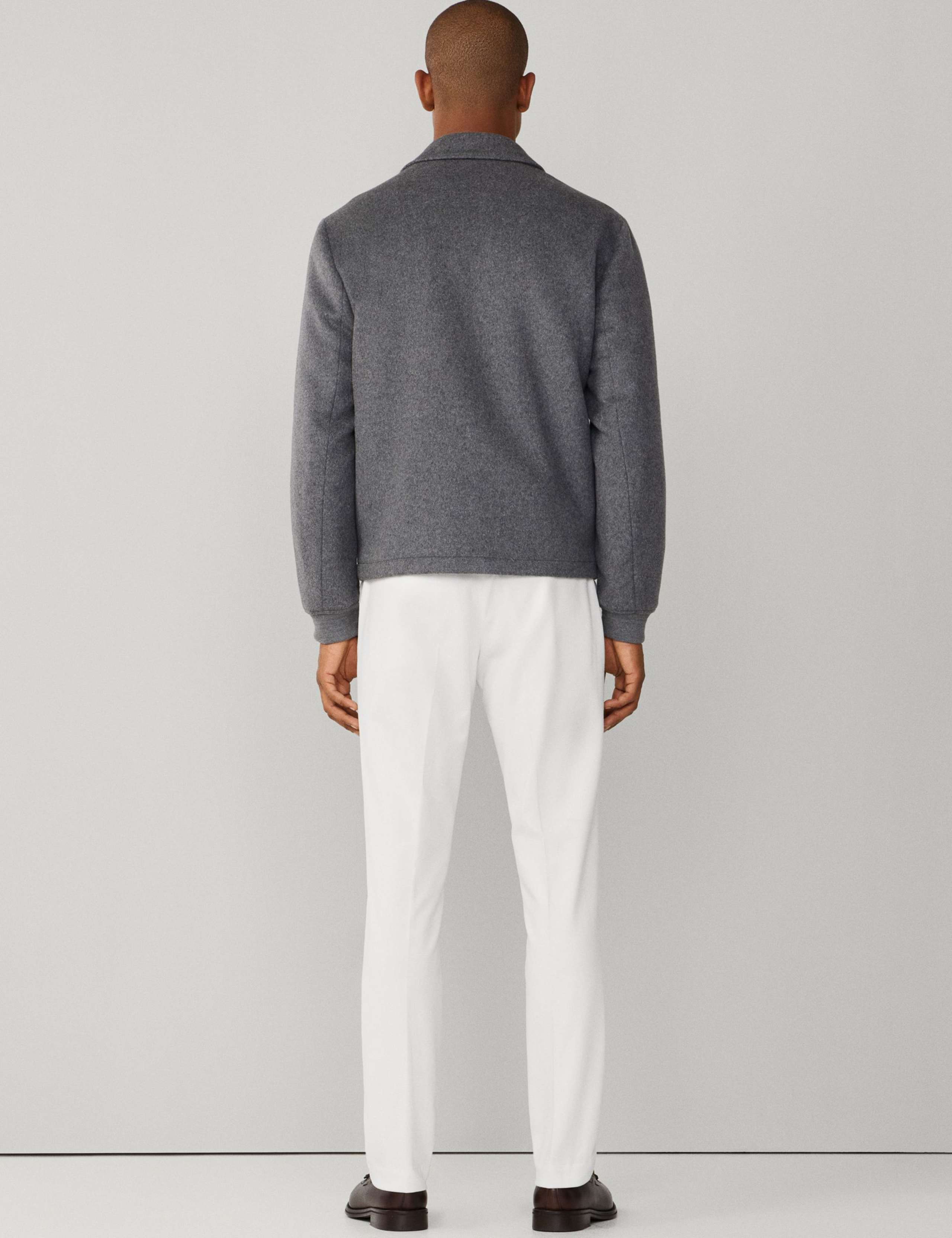 Wool Blend Blouson Bomber Jacket 6 of 10