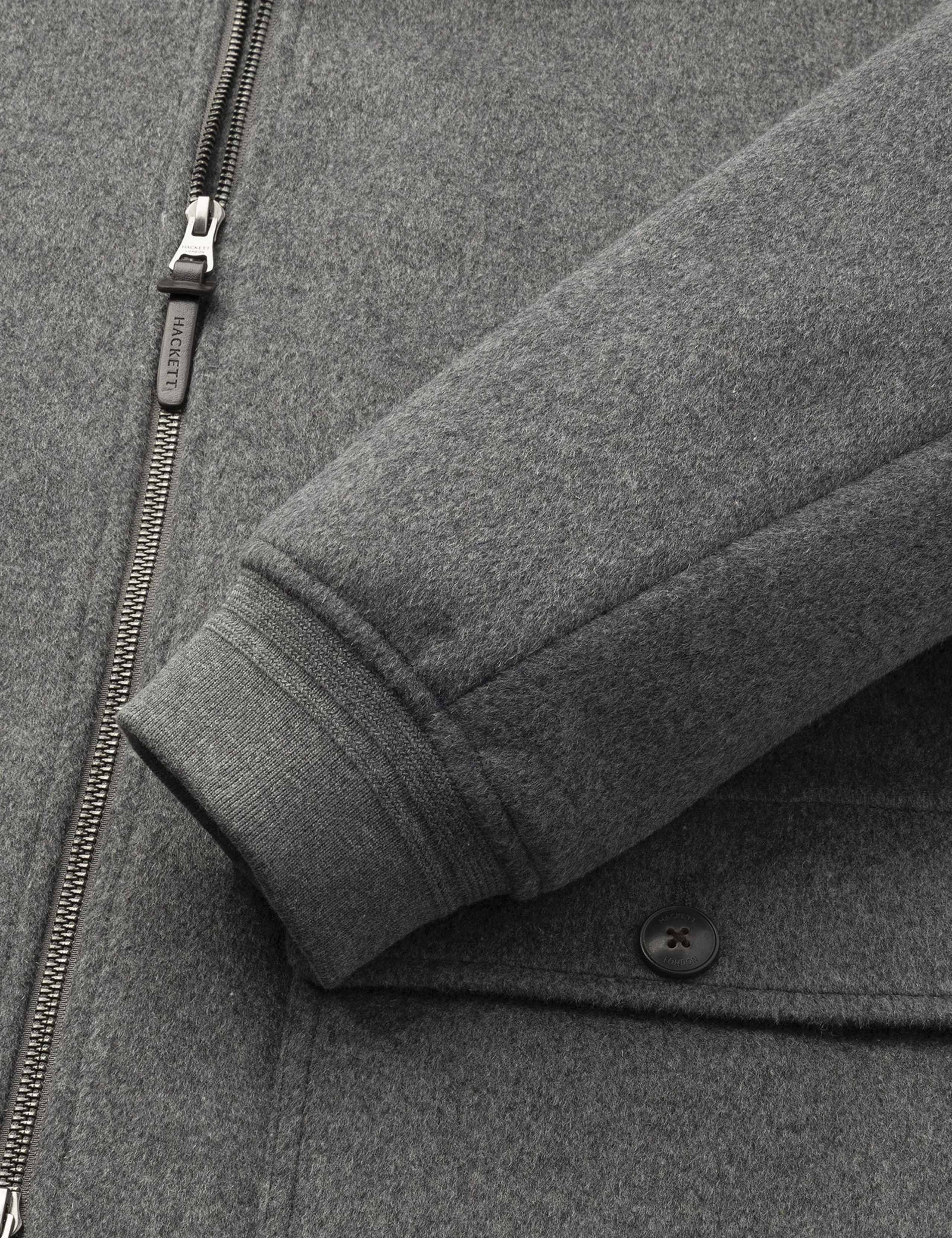 Wool Blend Blouson Bomber Jacket 9 of 10