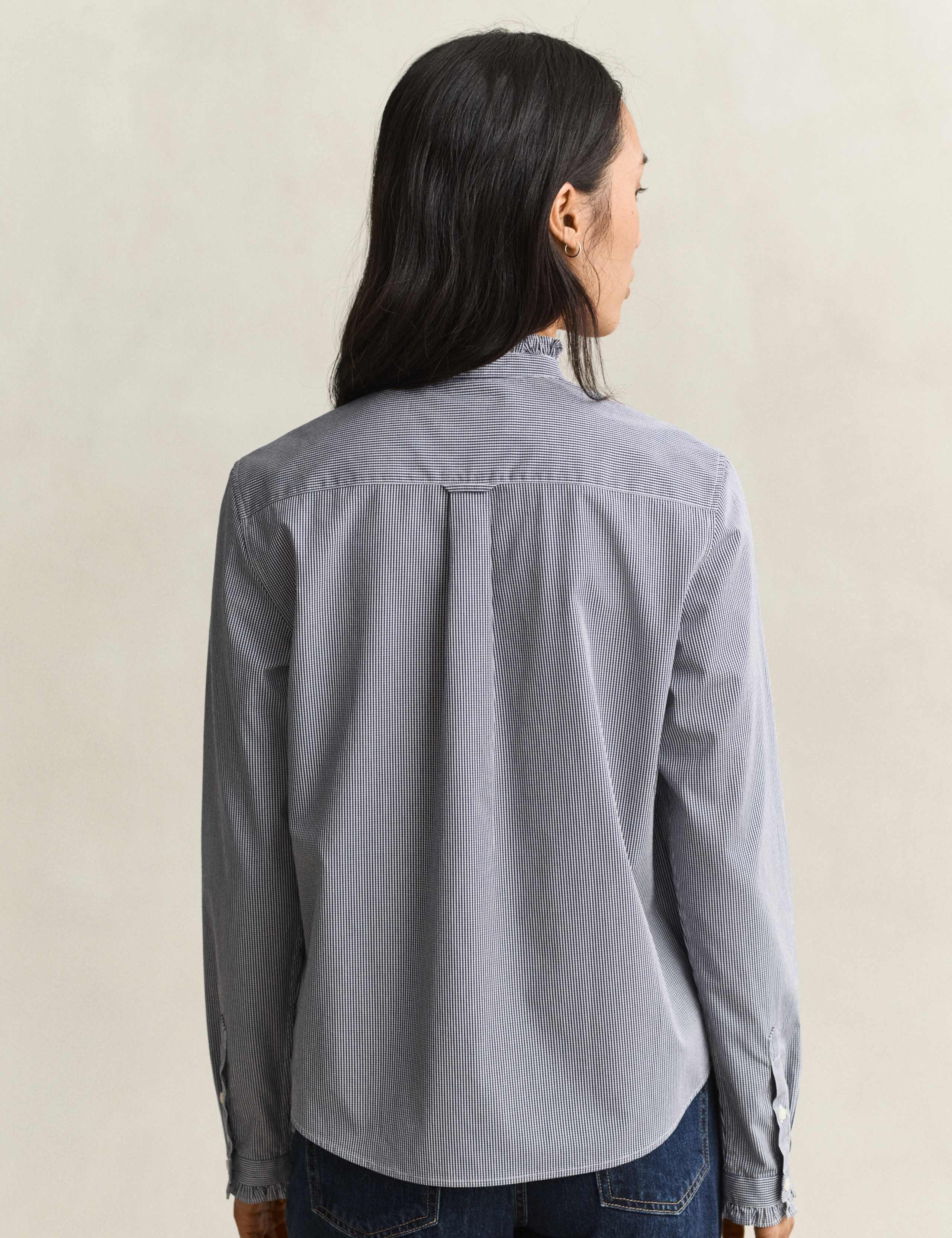 Regular Fit Frill Collar Poplin Blouse 3 of 7
