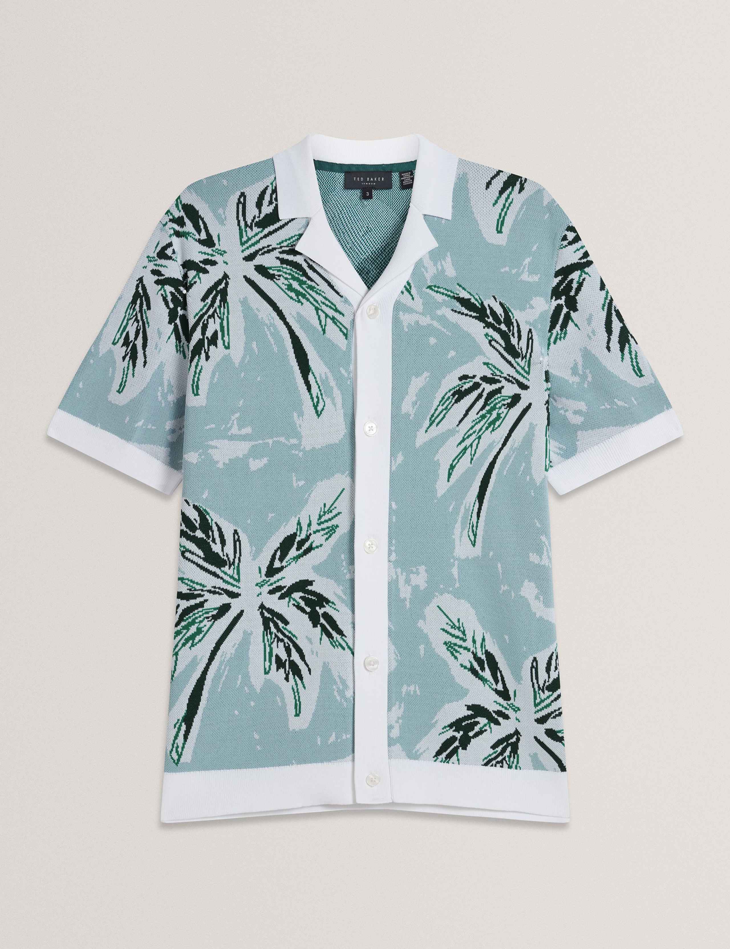 Regular Fit Knitted Leaf Short Sleeve Shirt 2 of 6