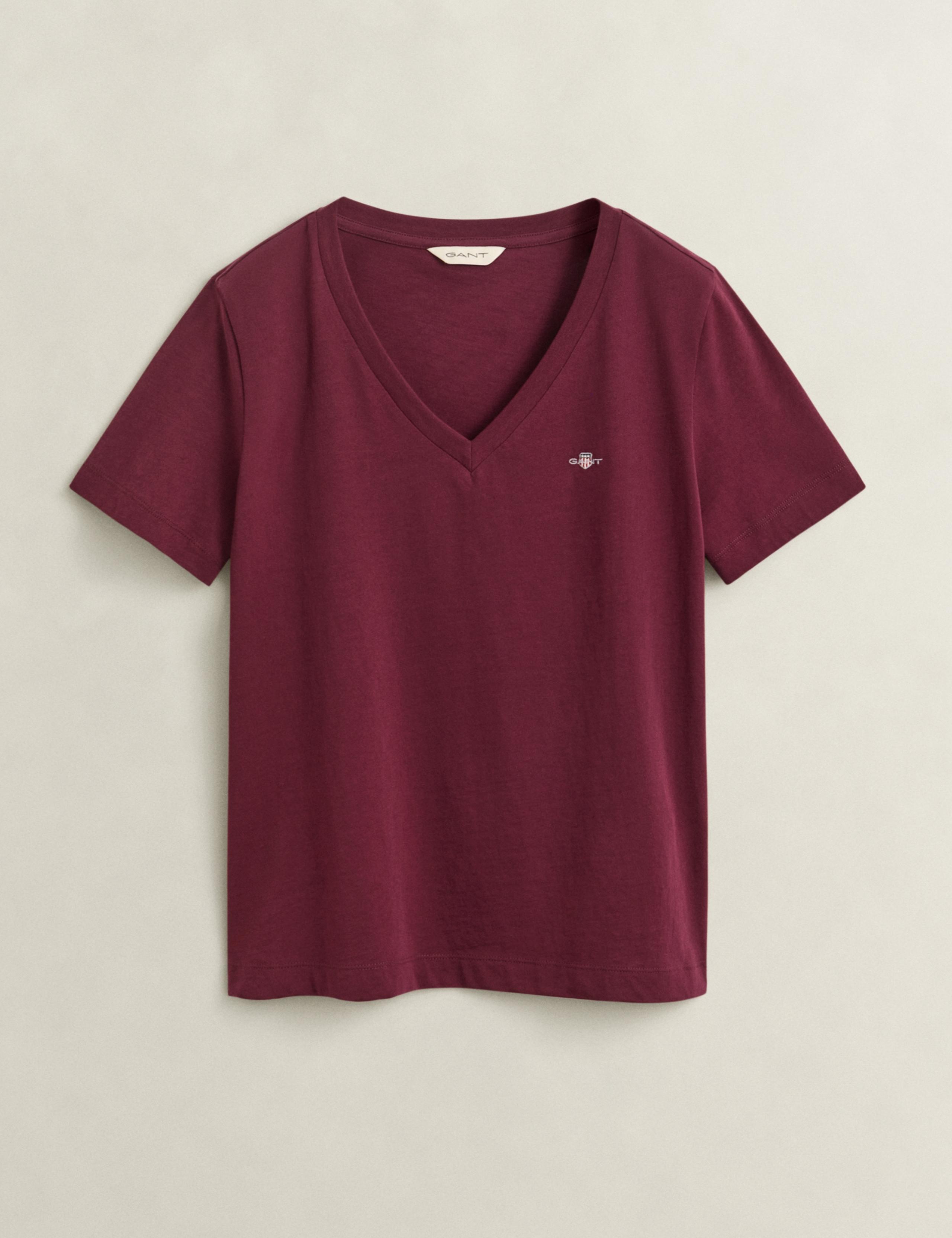 Pure Cotton V-Neck T-Shirt 2 of 5