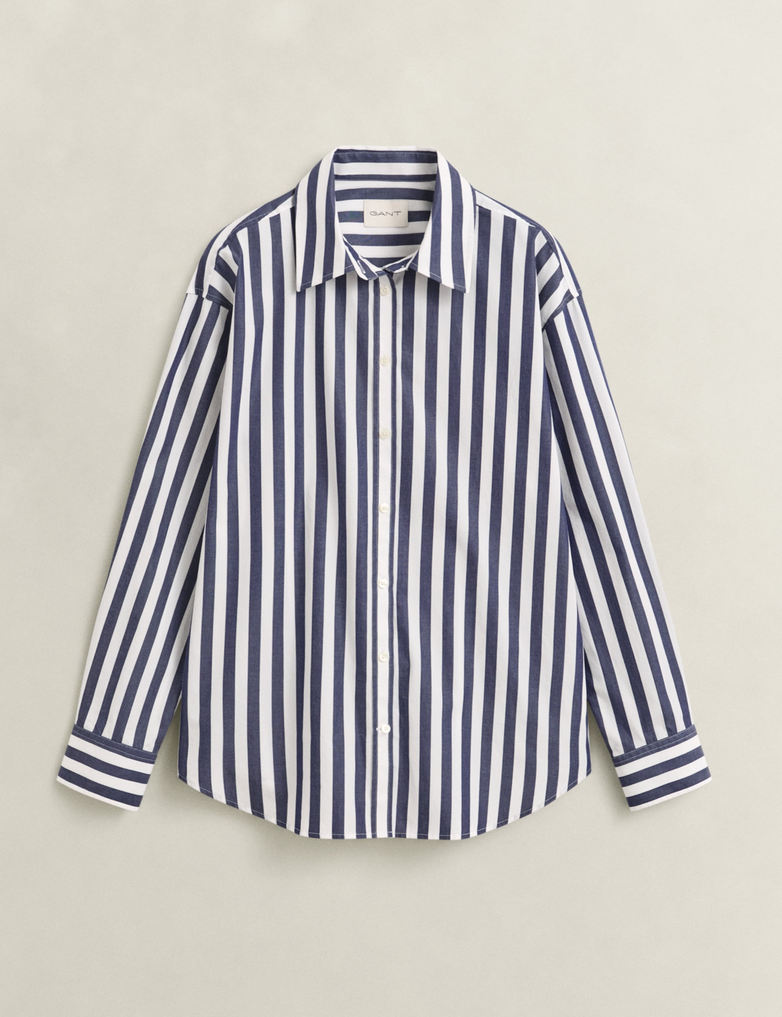 Relaxed Fit Striped Poplin Shirt 2 of 6
