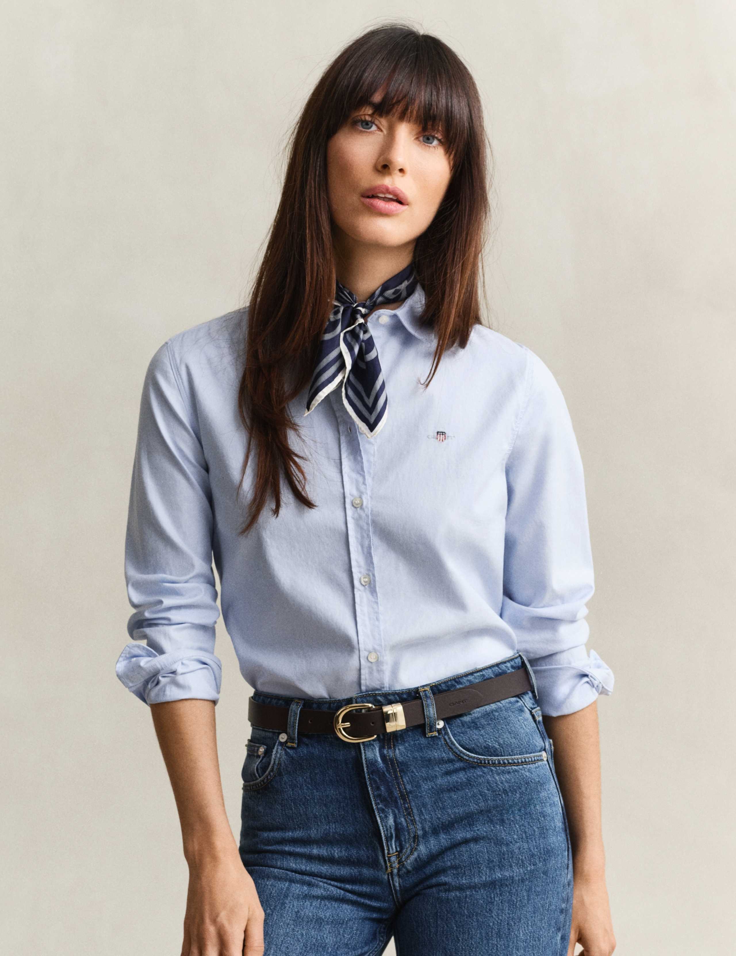 Slim Fit Cotton Rich Oxford Shirt 1 of 7